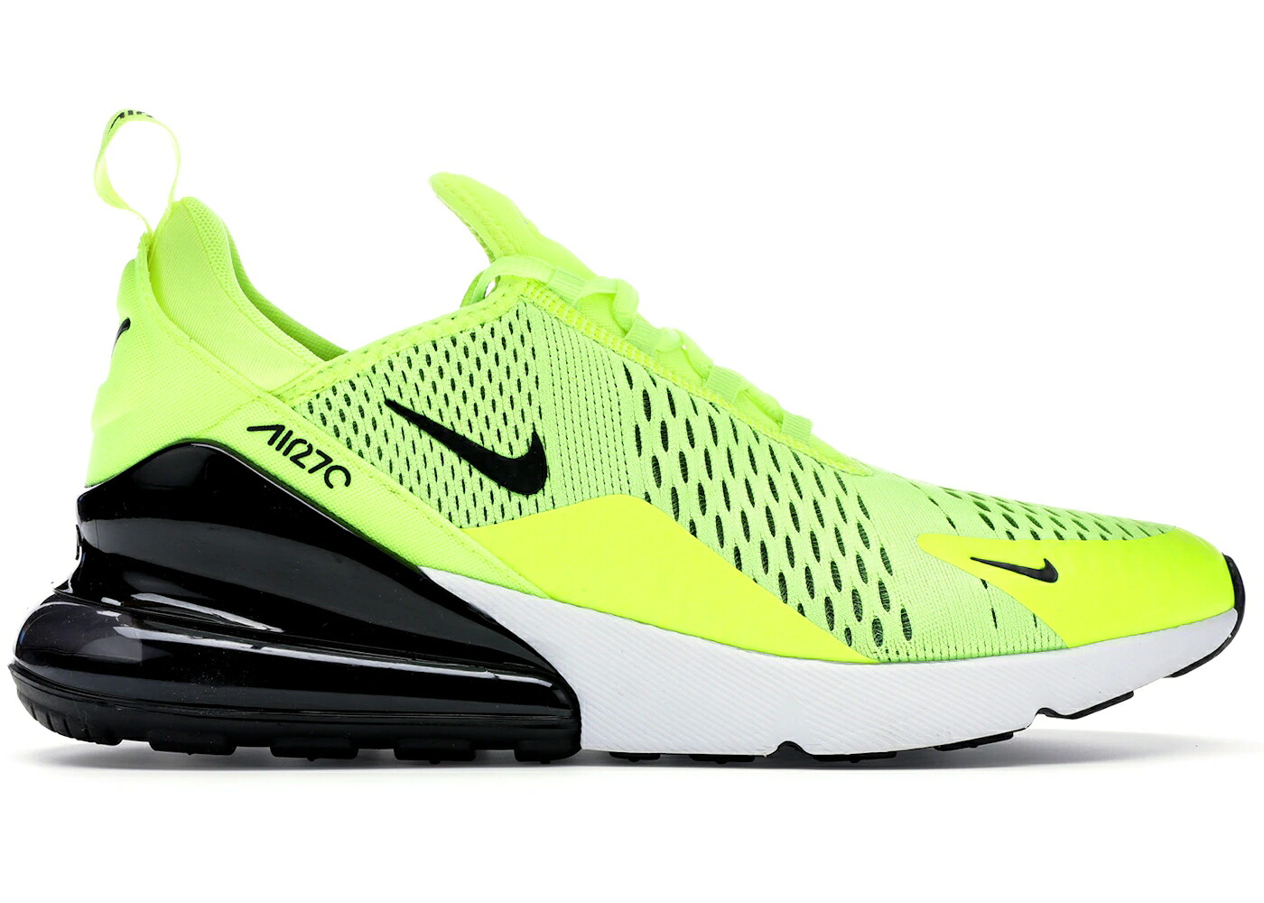 ナイキ マックス 黒色 ブラック 灰色 グレー 白色 ホワイト エアマックス スニーカー メンズ NIKE AIR MAX 270 VOLT / VOLT BLACK DARK GREY WHITE｜スニケス