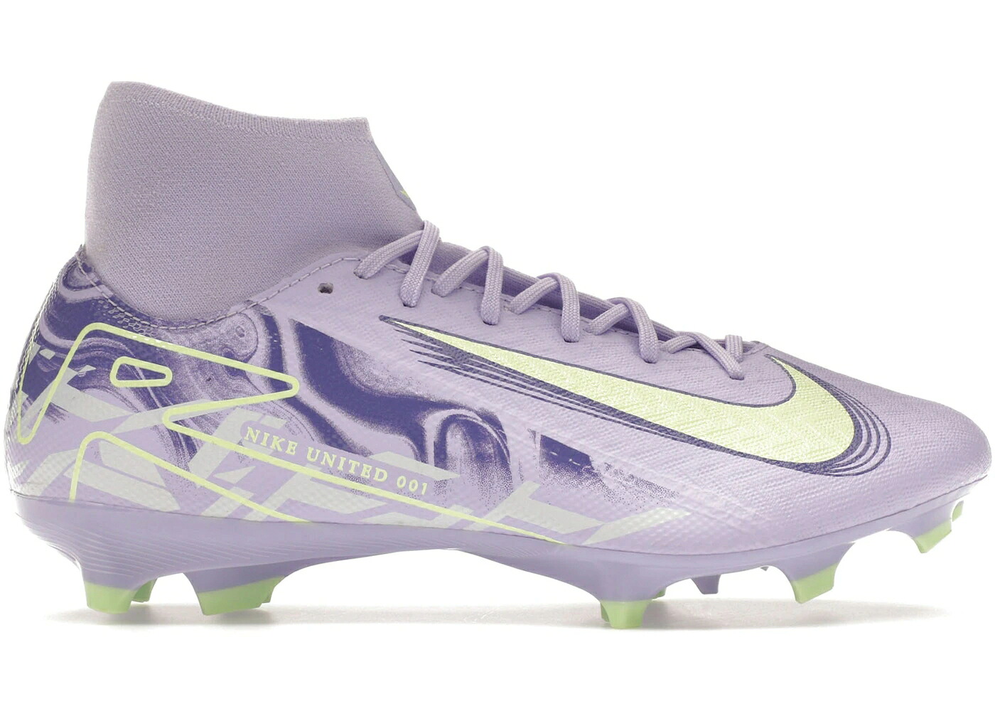 ナイキ アカデミー ユナイテッド 紫 パープル スニーカー メンズ NIKE MERCURIAL SUPERFLY 10 ACADEMY FG/MG UNITED PACK / PURPLE AGATE BARELY VOLT｜スニケス