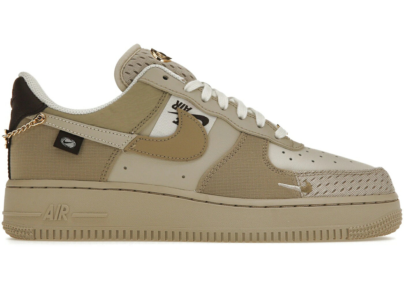 ナイキ 皮膚軟化剤 ゴールド 空軍 WOMEN\u0027S スニーカー レディース NIKE AIR FORCE 1 LOW BLING (2022) (WOMEN\u0027S) / TAN CREAM METALLIC GOLD