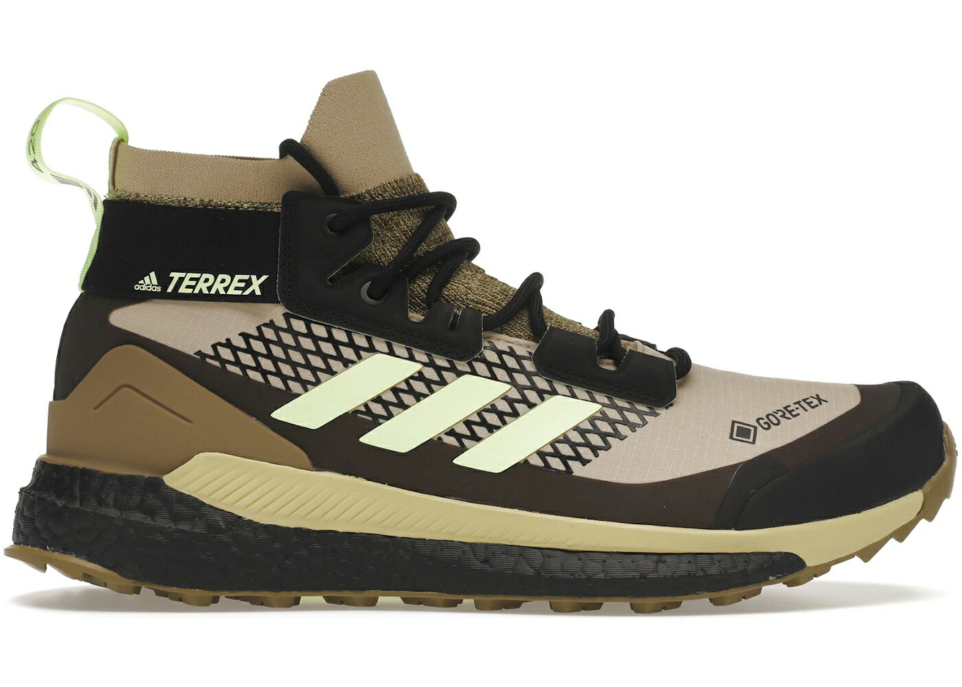 アディダス フリー ゴアテックス 黄色 イエロー コア 黒色 ブラック スニーカー メンズ ADIDAS TERREX FREE HIKER GORE-TEX SAVANNA HI-RES YELLOW / SAVANNA HI RES YELLOW CORE BLACK