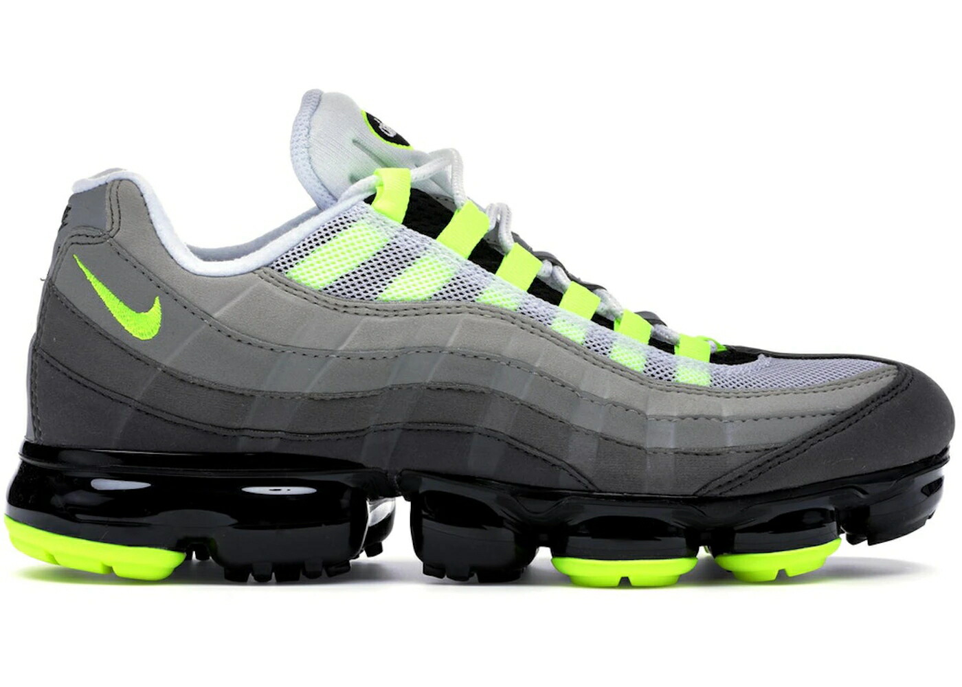 ナイキ 黒色 ブラック エアヴェイパーマックス スニーカー メンズ NIKE AIR VAPORMAX 95 NEON / BLACK VOLT MEDIUM ASH DARK