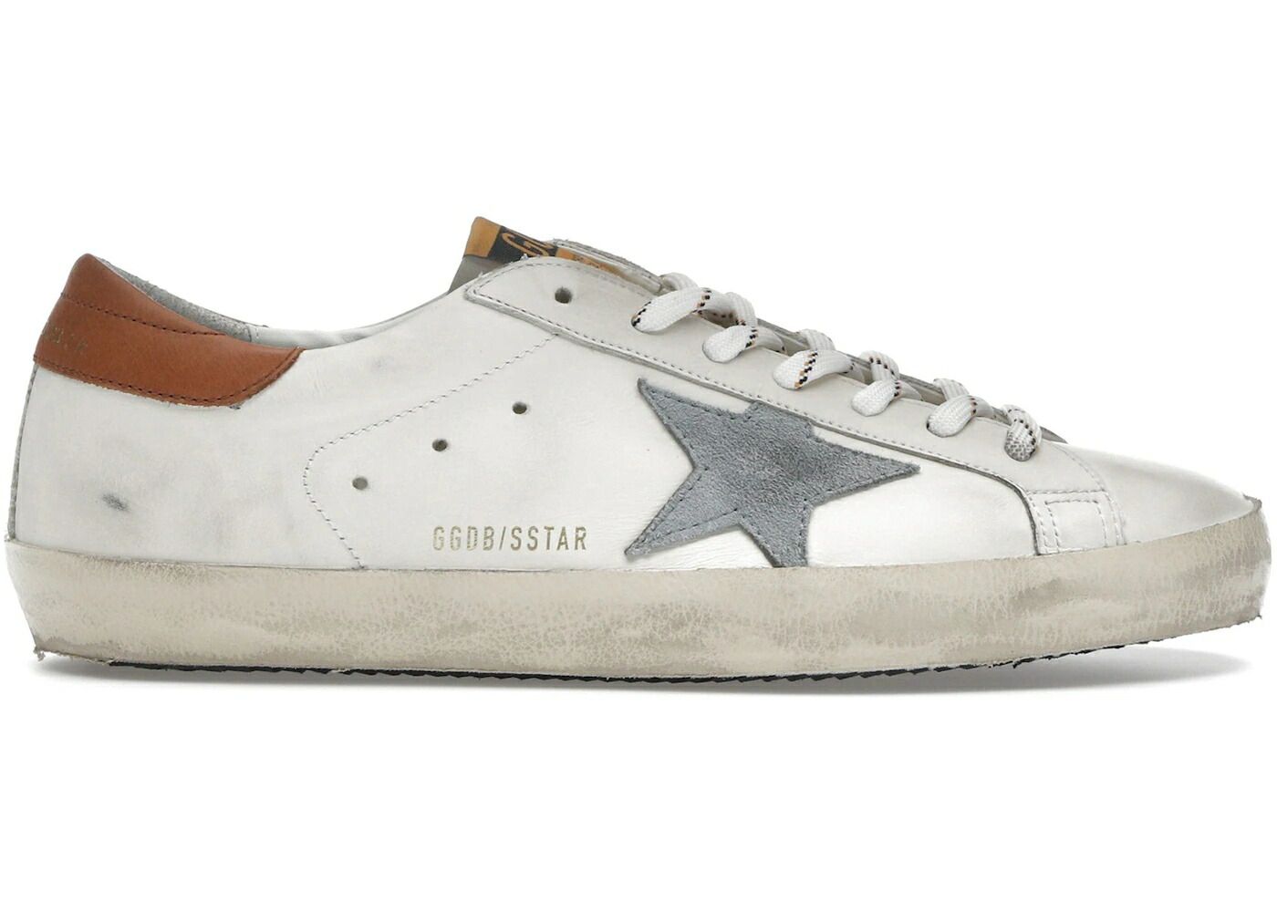 ゴールデングース 白色 ホワイト 灰色 グレー 茶色 ブラウン ヒール スニーカー メンズ 【 GOLDEN GOOSE GOLDEN GOOSE SUPER-STAR WHITE GREY BROWN HEEL TAB / WHITE GREY BROWN 】|スニケス