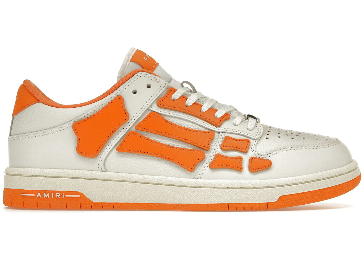 アミリ 白色 ホワイト 橙 オレンジ スニーカー メンズ AMIRI SKEL TOP LOW WHITE ORANGE / WHITE ORANGE｜スニケス 91,520円