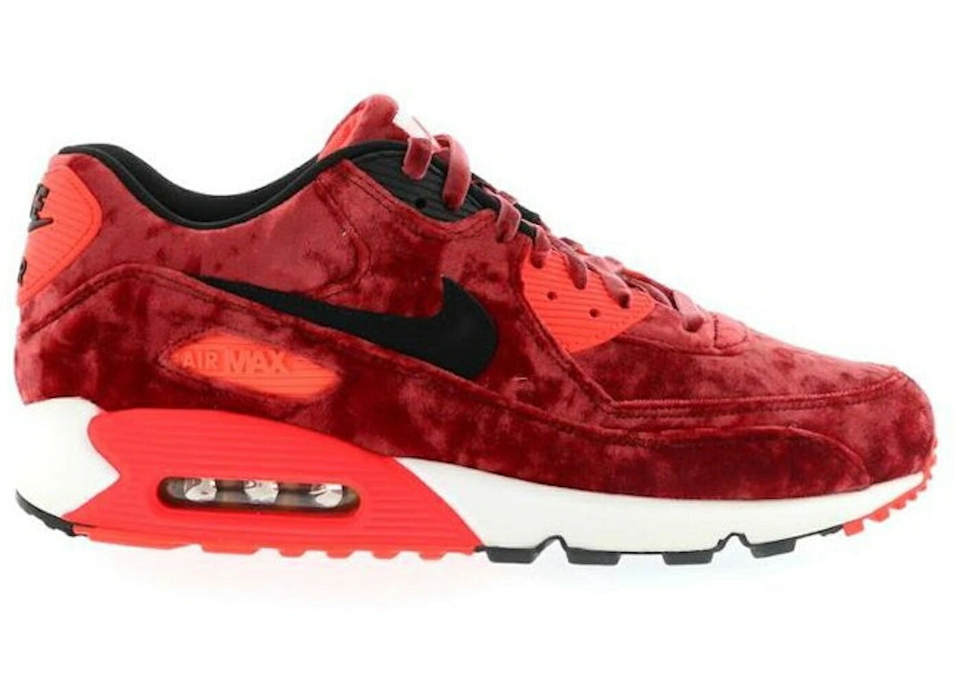 ナイキ マックス 赤 レッド 黒色 ブラック ゴールド エアマックス スニーカー メンズ NIKE AIR MAX 90 RED VELVET / GYM RED BLACK INFRARED GOLD