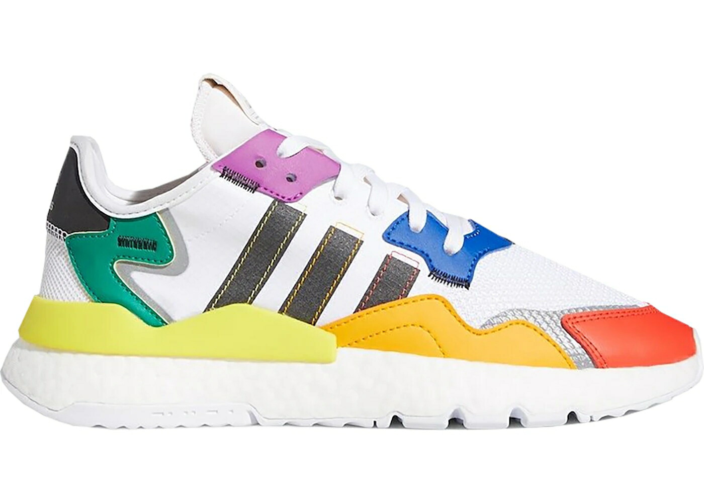 アディダス ジョガーパンツ 白色 ホワイト スニーカー メンズ ADIDAS NITE JOGGER PRIDE (2020) / FOOTWEAR WHITE FOOTWEAR WHITE