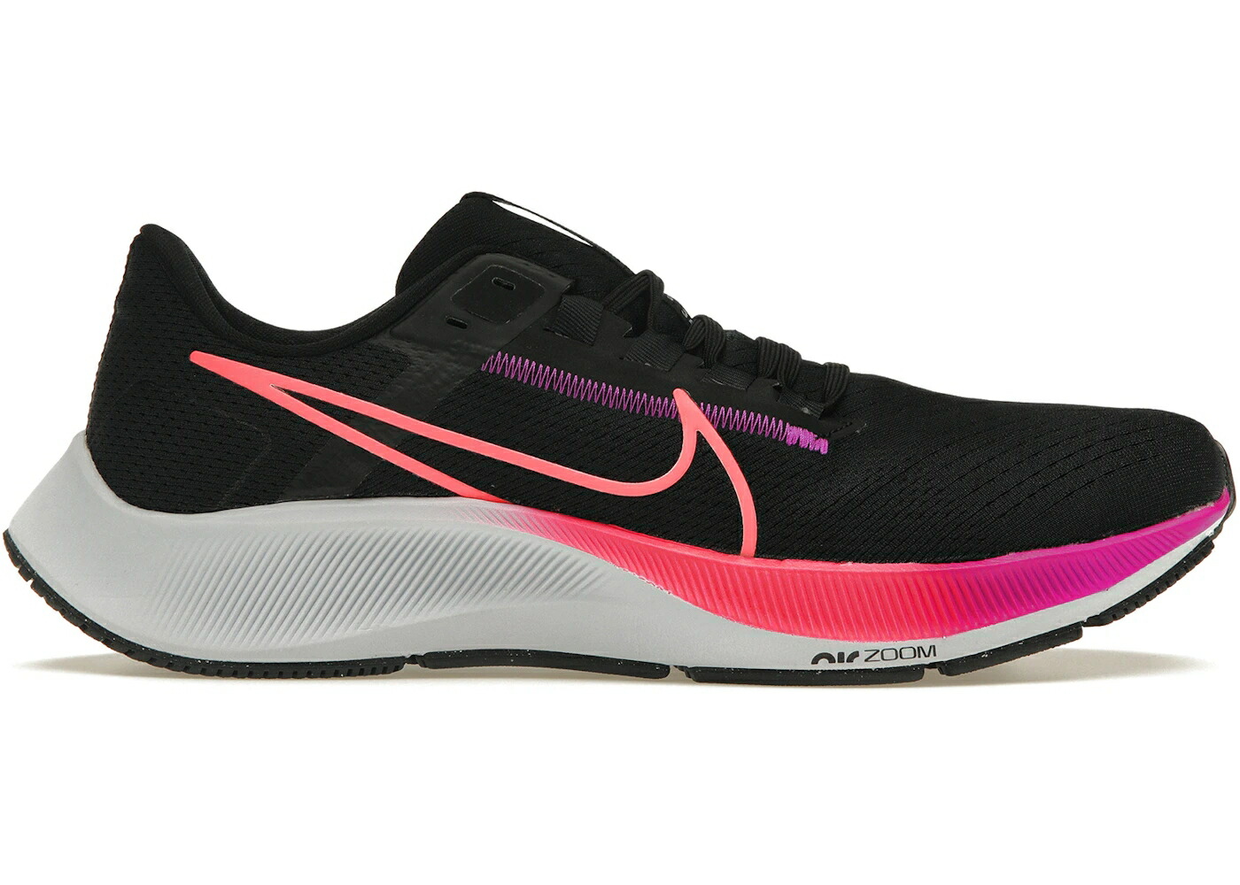ナイキ ズーム ペガサス 黒色 ブラック 紫 バイオレット ズームペガサス スニーカー メンズ NIKE AIR ZOOM PEGASUS 38 BLACK HYPER VIOLET / BLACK OFF NOIR HYPER VIOLET