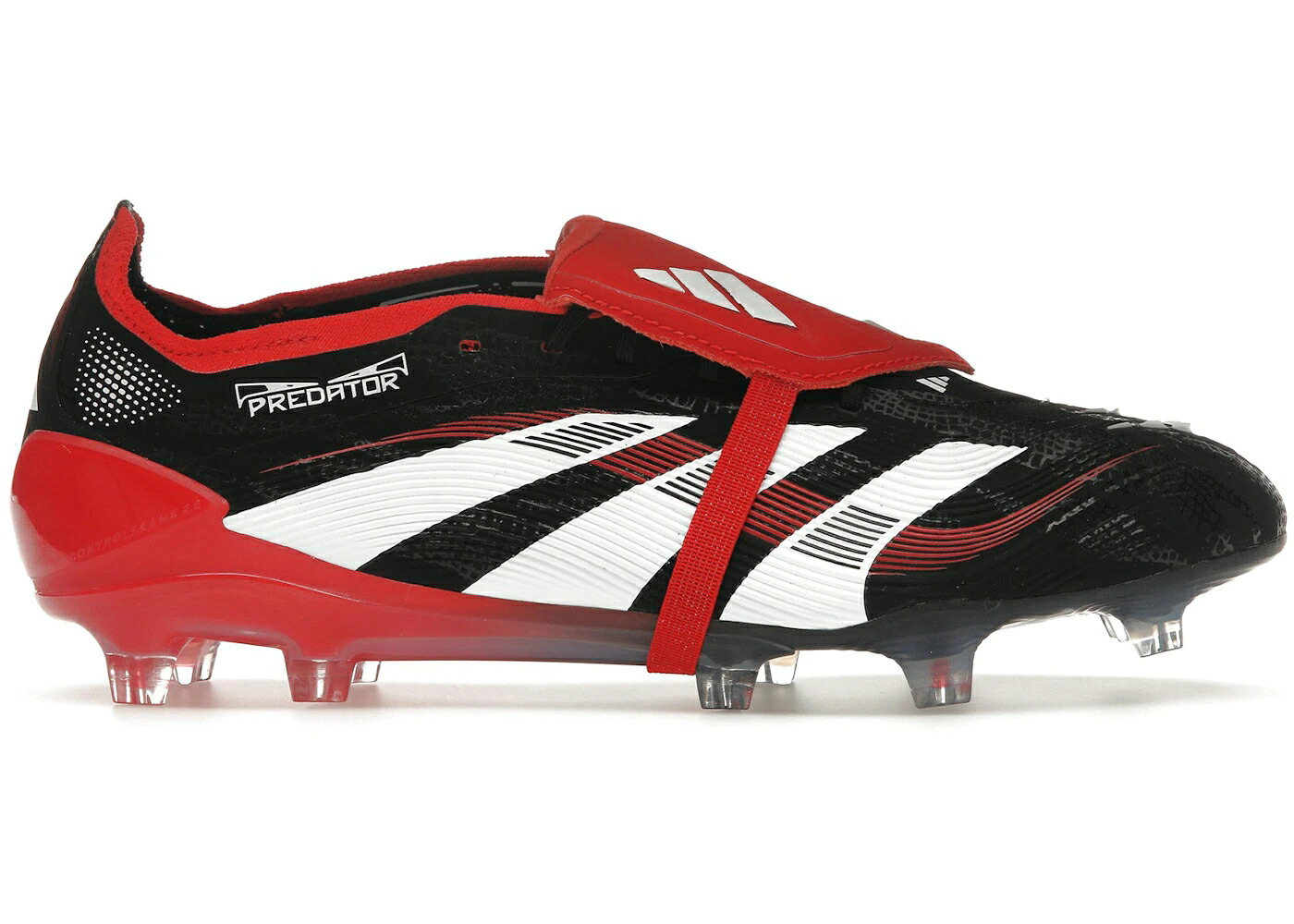 アディダス プレデター エリート コア 黒色 ブラック 白色 ホワイト スニーカー メンズ ADIDAS PREDATOR ELITE FOLDOVER TONGUE FG MOMENTS / CORE BLACK FOOTWEAR WHITE VIVID｜スニケス