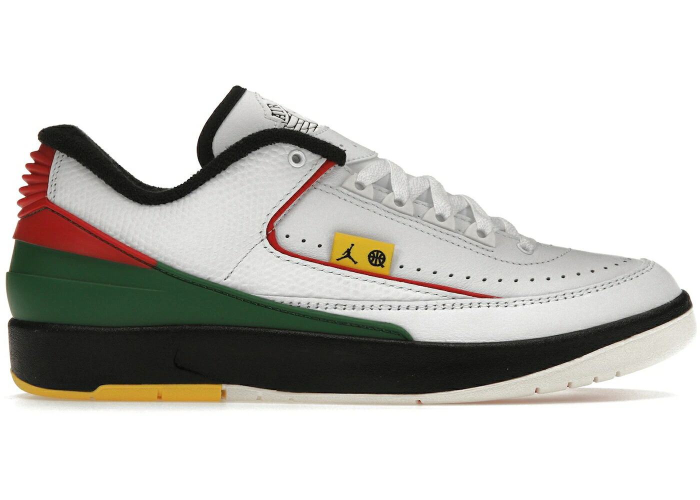 ナイキ ジョーダン 白色 ホワイト 緑 グリーン 赤 レッド スニーカー メンズ JORDAN 2 RETRO LOW QUAI 54 (2023) / WHITE GREEN RED