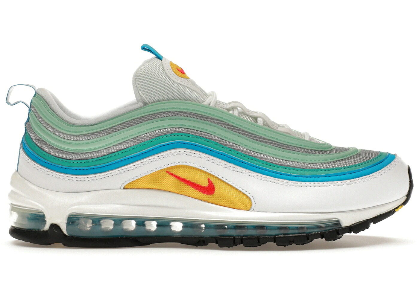 ナイキ マックス スプリング 白色 ホワイト レーザー 青色 ブルー エアマックス スニーカー メンズ NIKE AIR MAX 97 SPRING FLORAL / WHITE LASER BLUE WASHED TEAL