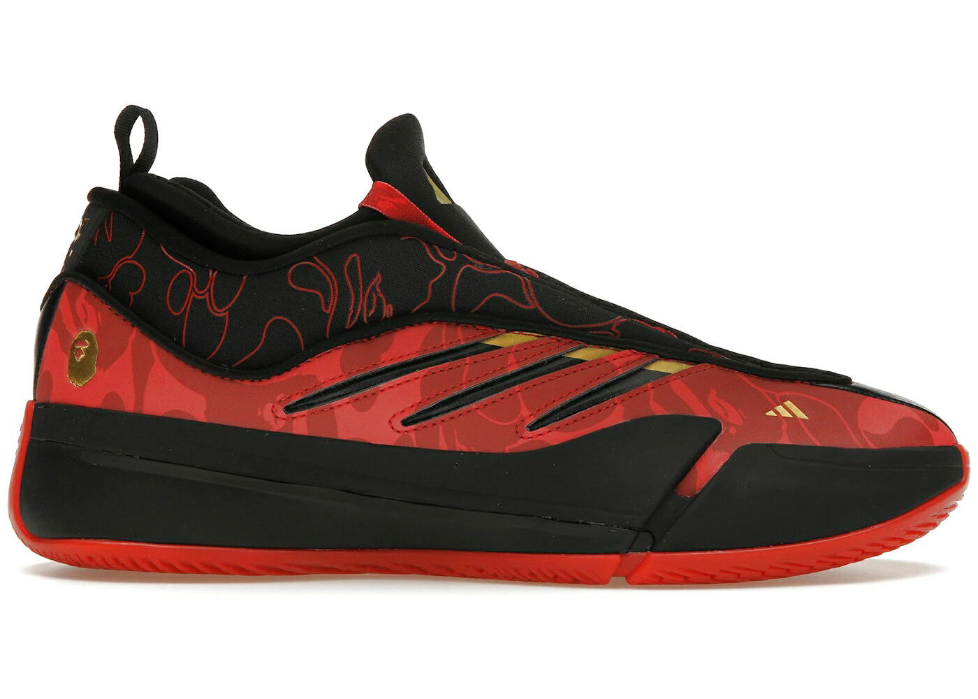 アディダス 黒いこと 黒いこと 赤 赤いこと 中核グループ スニーカー メンズ ADIDAS DAME 9 BAPE BLACK RED / CORE BLACK CORE BLACK CORE BLACK