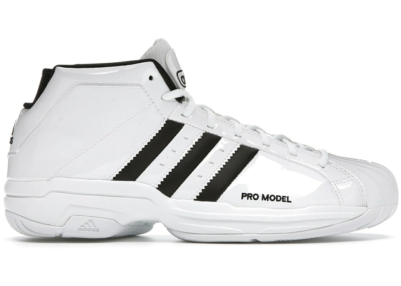 アディダス プロ 白色 ホワイト コア 黒色 ブラック プロモデル スニーカー メンズ ADIDAS PRO MODEL 2G CLOUD WHITE CORE BLACK / CLOUD WHITE CORE BLACK CLOUD