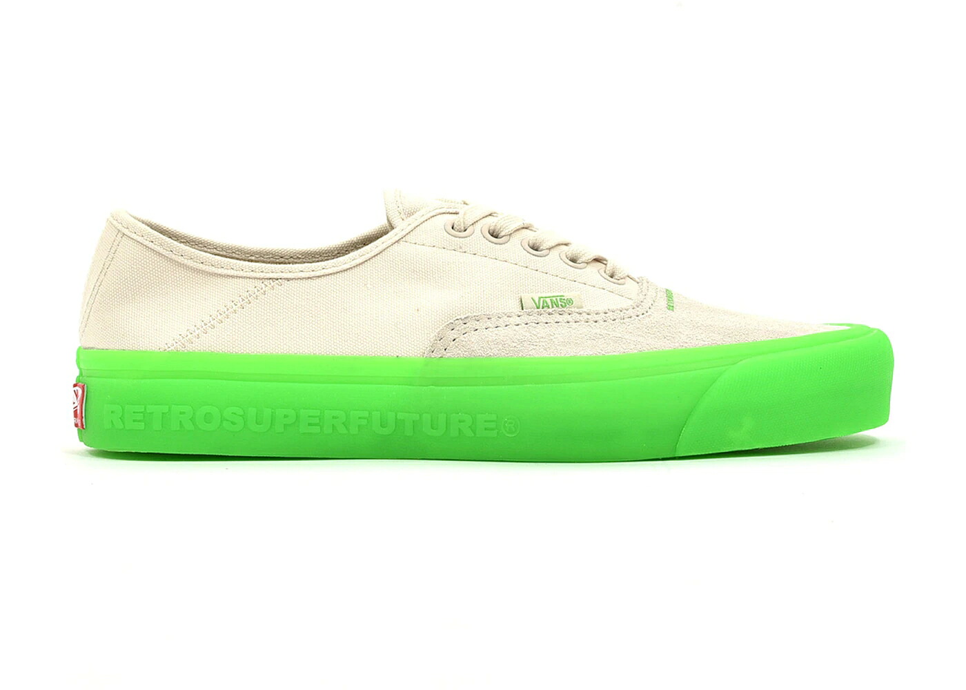 ヴァンズ バンズ オーセンティック 白色 ホワイト 緑 グリーン スニーカー メンズ VANS AUTHENTIC RETROSUPERFUTURE WHITE / WHITE GREEN