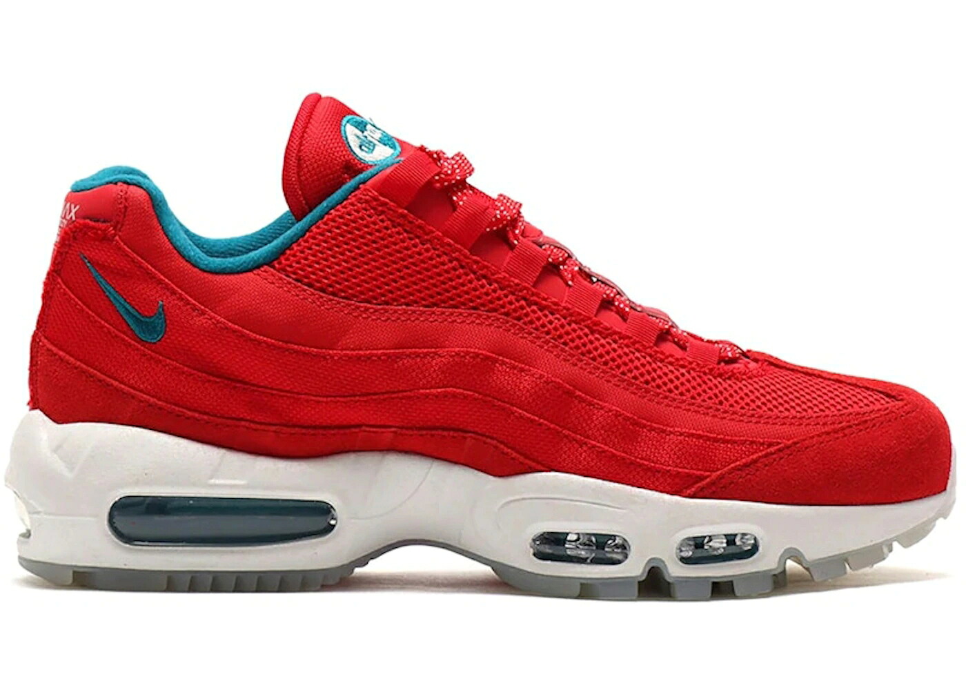 ナイキ マックス 赤 赤いこと エア湖マックス MT. スニーカー メンズ NIKE AIR MAX 95 UTILITY FUJI / UNIVERSITY RED BRIGHT SPRUCE