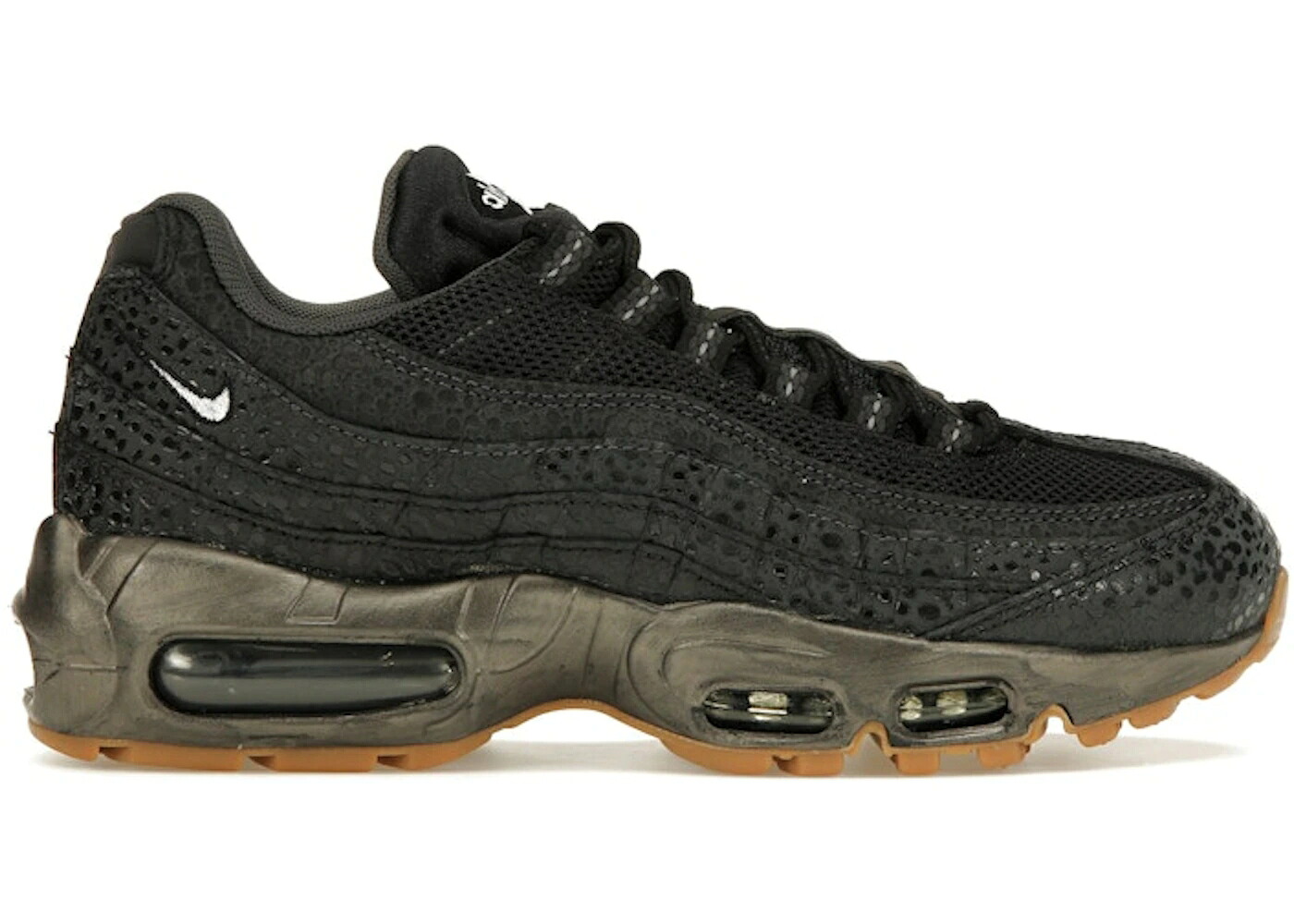 ナイキ マックス 黒色 ブラック 白色 ホワイト エアマックス WOMEN'S スニーカー レディース NIKE AIR MAX 95 BLACK METALLIC HEMATITE (WOMEN'S) / BLACK WHITE ANTHRACITE METALLIC｜スニケス