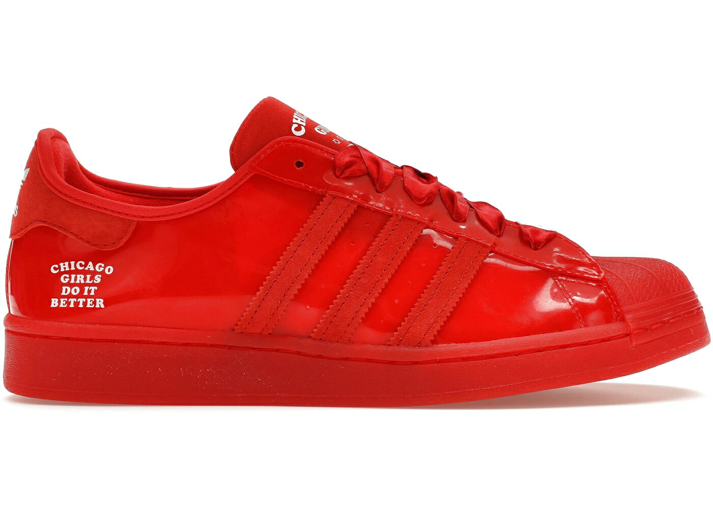 アディダス はやりっ児 風の強い町 赤 赤いこと 白いこと 白いこと スニーカー メンズ ADIDAS SUPERSTAR CHICAGO GIRLS DO IT BETTER / LUSH RED CLOUD WHITE LUSH RED