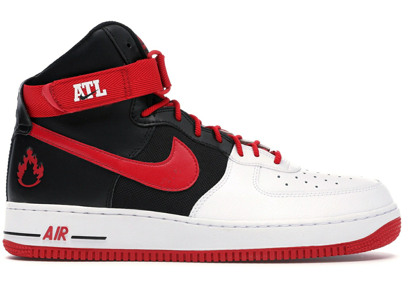 ナイキ ハイ アトランタ 白色 ホワイト 赤 レッド 黒色 ブラック エアフォース スニーカー メンズ NIKE AIR FORCE 1 HIGH ATLANTA AWAY / WHITE UNIVERSITY RED BLACK