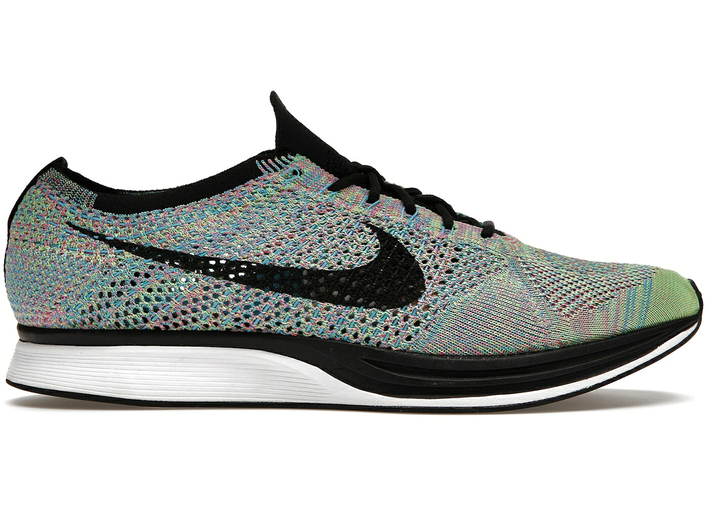 ナイキ 飛球編み物 緑 緑であること ストライク 青み 青色 サクラ色 2.0 スニーカー メンズ NIKE FLYKNIT RACER MULTI-COLOR / GREEN STRIKE BLUE LAGOON PINK