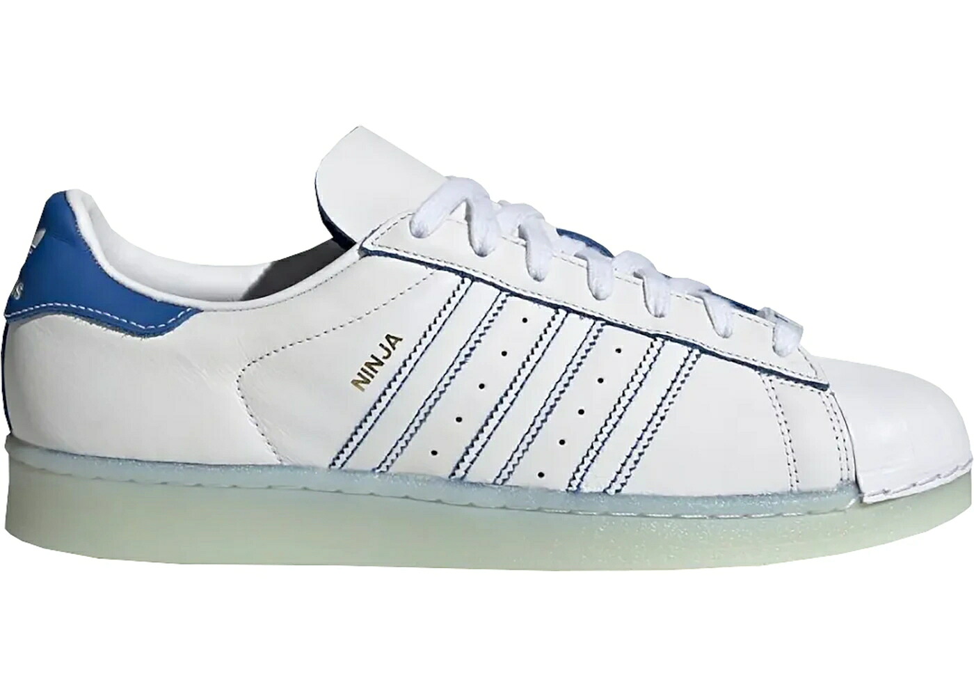 アディダス はやりっ子 白いこと 白いこと 青味 青味 スニーカー メンズ ADIDAS SUPERSTAR NINJA / CLOUD WHITE CHALK WHITE BLUE