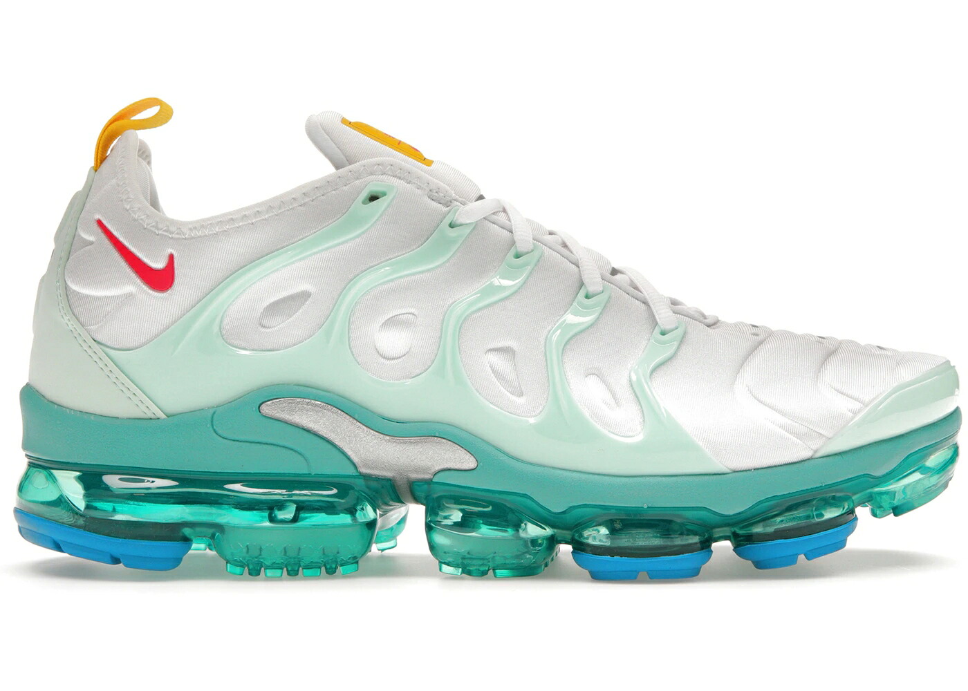 ナイキ 白色 ホワイト 黄色 イエロー エアヴェイパーマックス スニーカー メンズ NIKE AIR VAPORMAX PLUS SINCE 1972 / WHITE TEAL YELLOW｜スニケス