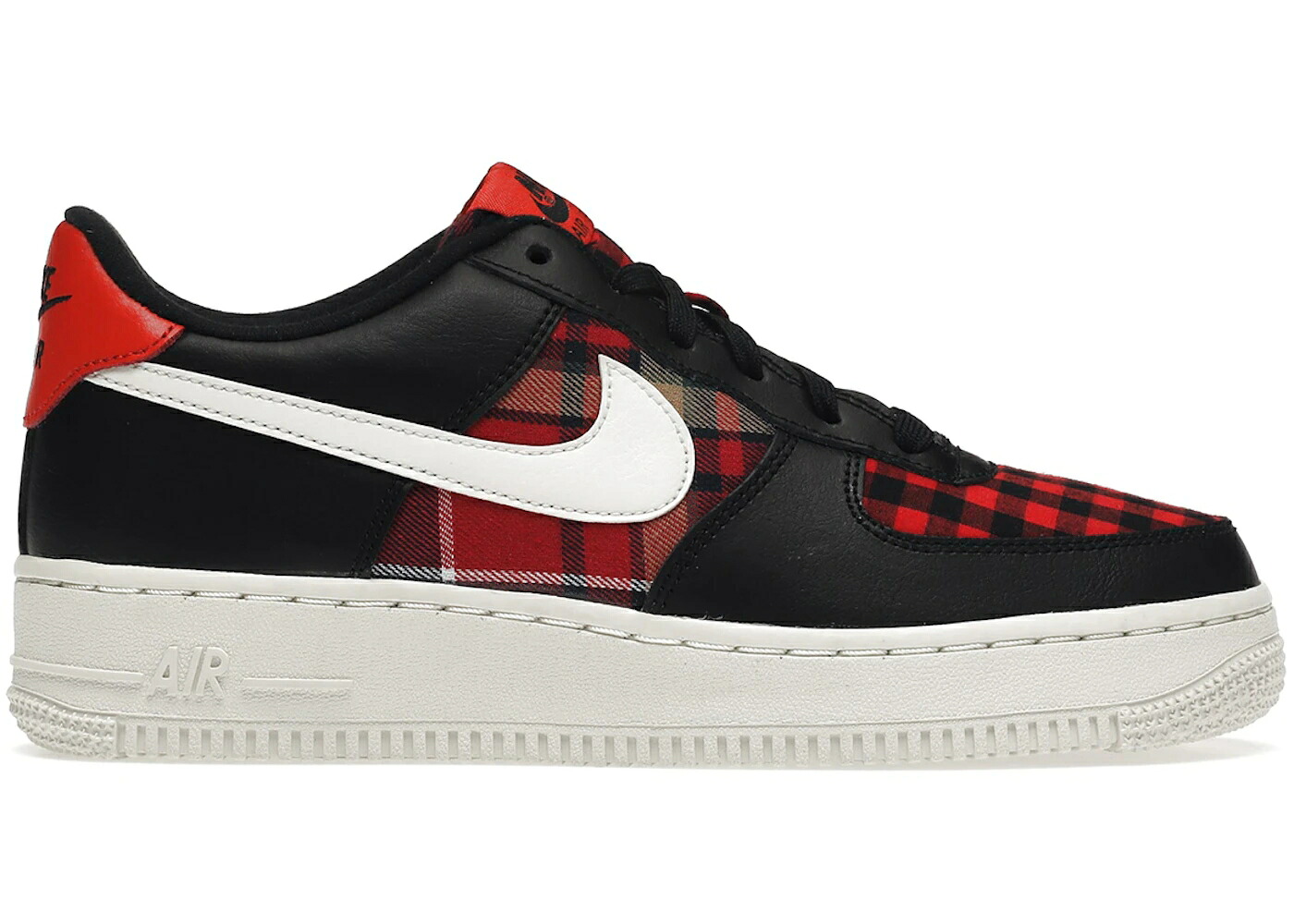 ナイキ 黒いこと 黒いこと 白いこと 白いこと 赤 赤いこと 空軍 お坊っちゃん キッズ NIKE AIR FORCE 1 LOW FLANNEL (GS) / BLACK SUMMIT WHITE HABANERO RED もの言う花 マタニティ スニーカー