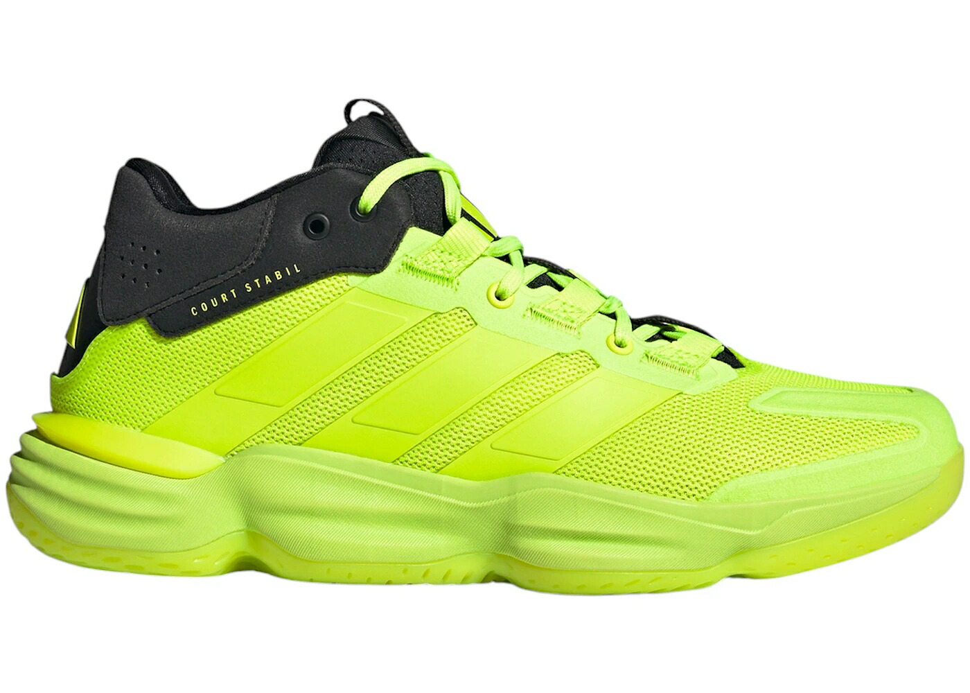 アディダス 厚地の外套 中核グループ 黒いこと 黒いこと スニーカー メンズ ADIDAS COURT STABIL INDOOR LUCID LEMON CORE BLACK / LUCID LEMON LUCID LEMON CORE