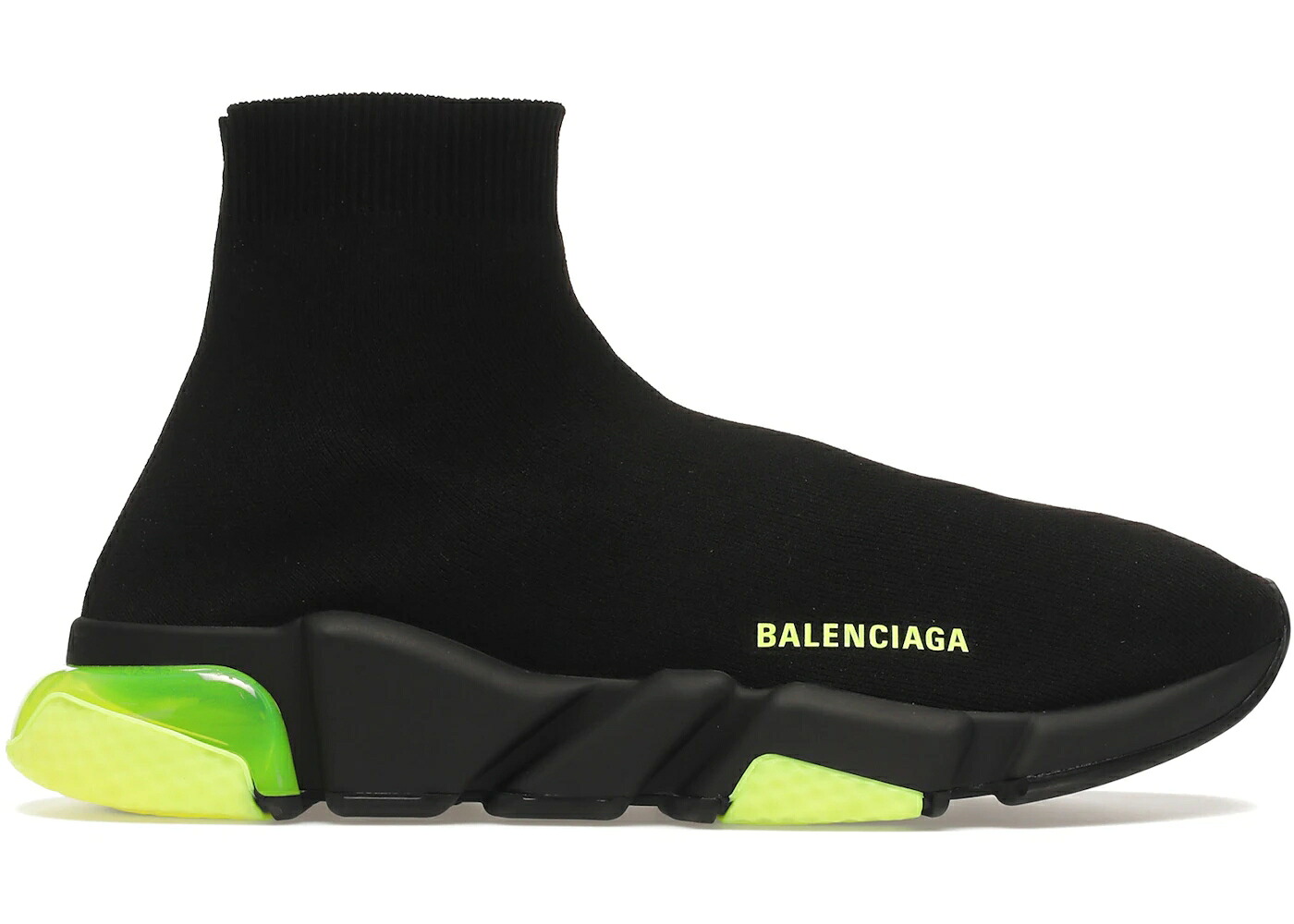 バレンシアガ す早さ 調教師 黄味がかった 黄色 スニーカー メンズ BALENCIAGA SPEED TRAINER CLEARSOLE YELLOW FLUO /