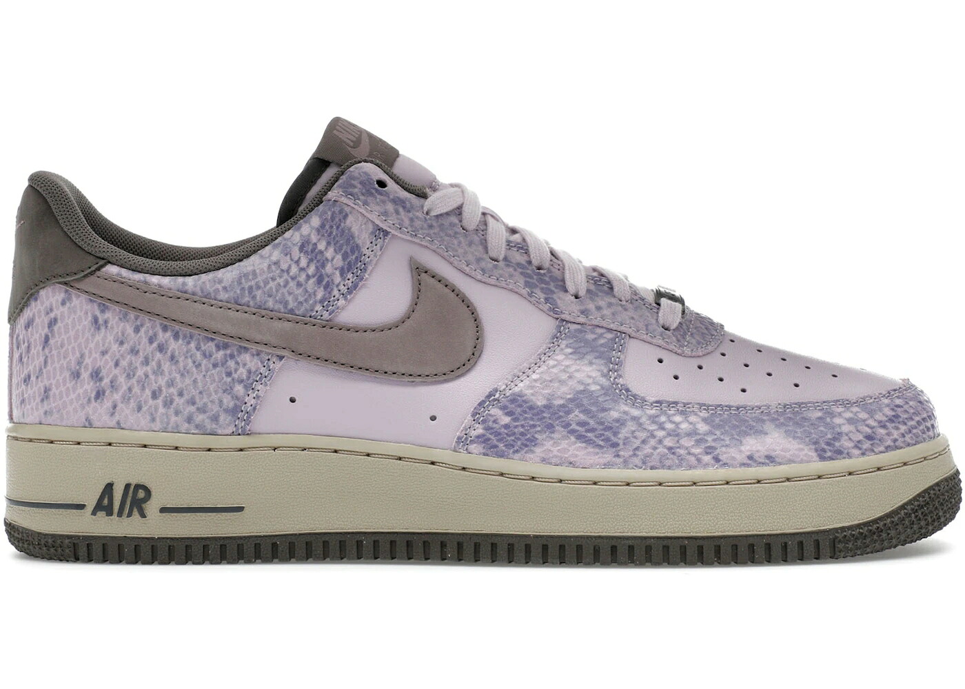 ナイキ 紫 パープル 薄墨色 薄墨色 空軍 スニーカー メンズ NIKE AIR FORCE 1 LOW PURPLE SNAKESKIN / DOLL TAUPE GREY CAVE STONE