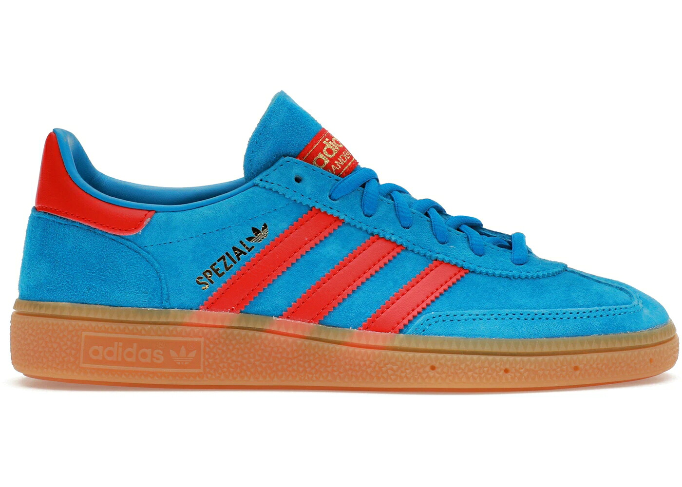 アディダス ハンドボール スペシアル 青み 青色 赤 赤いこと ゴールド スニーカー メンズ ADIDAS HANDBALL SPEZIAL BRIGHT BLUE / BRIGHT BLUE VIVID RED GOLD