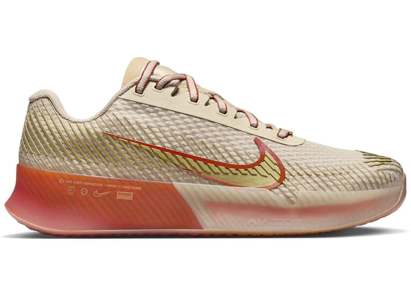 ナイキ コート ズーム コレクション J'AIME WOMEN'S スニーカー レディース NIKE COURT AIR ZOOM VAPOR 11 HC PRM PARIS COLLECTION (WOMEN'S) / SANDDRIFT RUST FACTOR GUM MEDIUM｜スニケス 47,040円