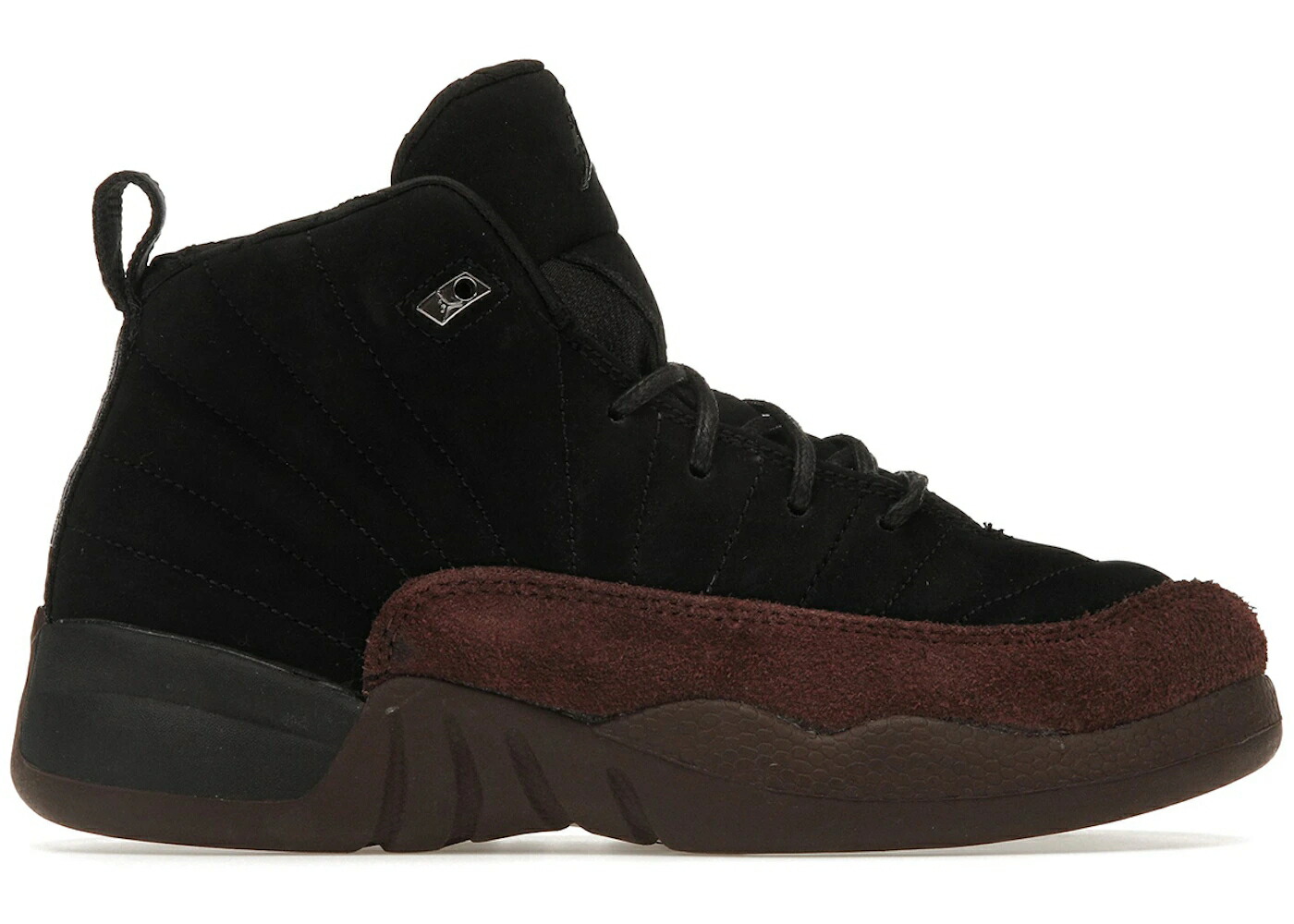 ナイキ ジョーダン 黒色 ブラック ワイン色 バーガンディー ジュニア キッズ JORDAN 12 RETRO SP A MA MANI RE BLACK (PS) / BLACK BLACK BURGUNDY CRUSH ベビー マタニティ スニーカー