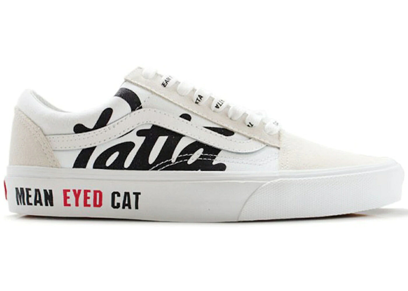 ヴァンズ バンズ 白いこと 白いこと 黒いこと 黒いこと 年寄りの学園 スニーカー メンズ VANS OLD SKOOL PATTA MEAN EYED CAT WHITE / TRUE WHITE BLACK スニーカー-靴-メンズ靴