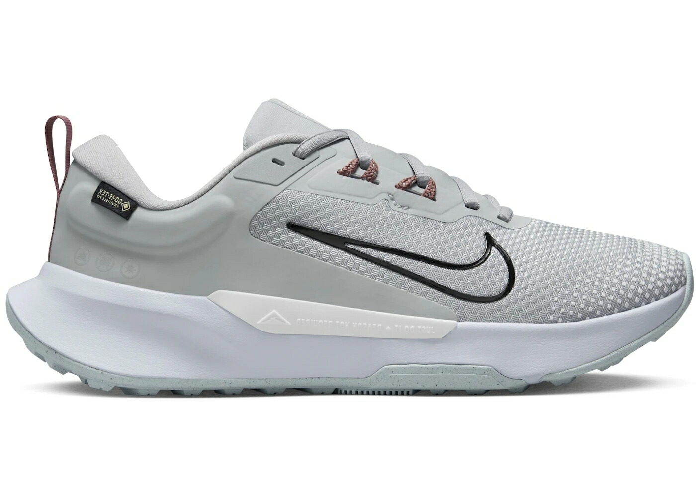 ナイキ ゴアテックス 灰色 グレー 青色 ブルー 黒色 ブラック WOMEN スニーカー レディース NIKE JUNIPER TRAIL 2 GORE-TEX LIGHT SMOKE GREY FOOTBALL GLACIER BLUE BLACK (WOMEN) / LIGHT SMOKE GREY FOOTBALL GREY
