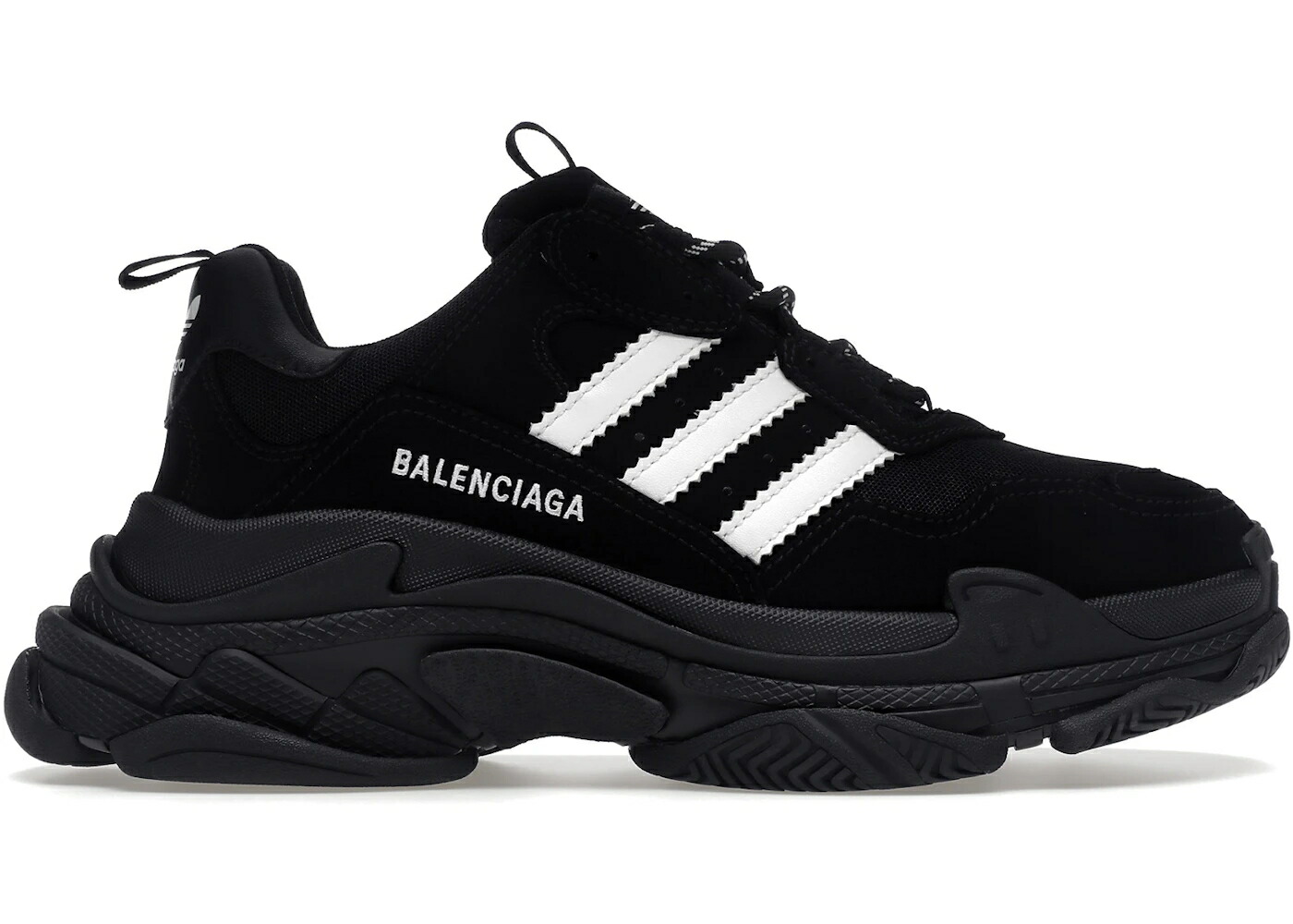 バレンシアガ アディダス 黒色 ブラック 白色 ホワイト スニーカー メンズ BALENCIAGA X ADIDAS TRIPLE S BLACK WHITE / BLACK WHITE