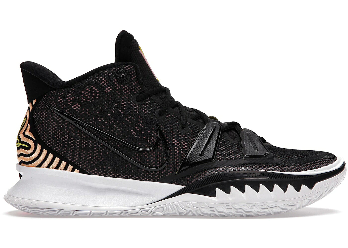 ナイキ カイリー 黒いこと 黒いこと スニーカー メンズ NIKE KYRIE 7 RIPPLE EFFECT / BLACK ARCTIC PUNCH OPTICAL