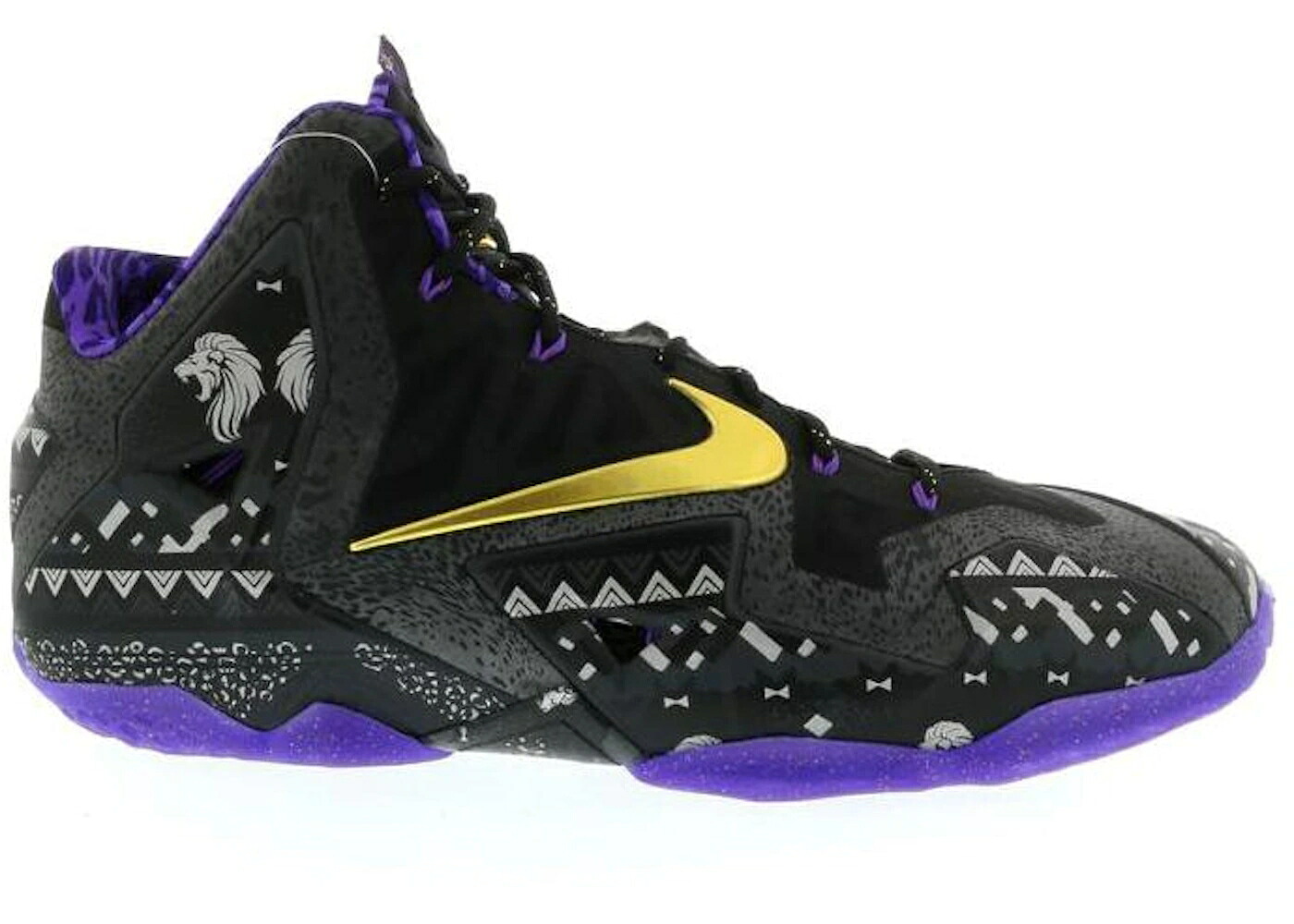 ナイキ レブロン 黒いこと 黒いこと ゴールド 紫 パープル スニーカー メンズ NIKE LEBRON 11 BLACK HISTORY MONTH / ANTHRACITE METALLIC GOLD PURPLE