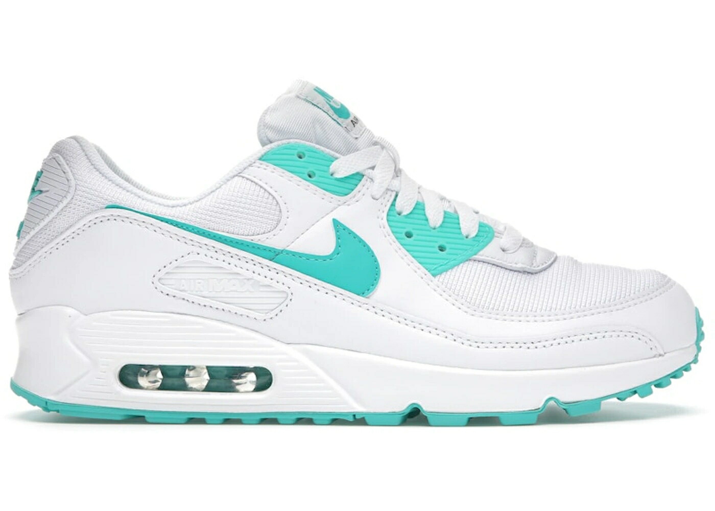 ナイキ マックス 翡翆 ジェード 白いこと 白いこと 黒いこと 黒いこと エア湖マックス スニーカー メンズ NIKE AIR MAX 90 HYPER JADE / WHITE BLACK HYPER JADE