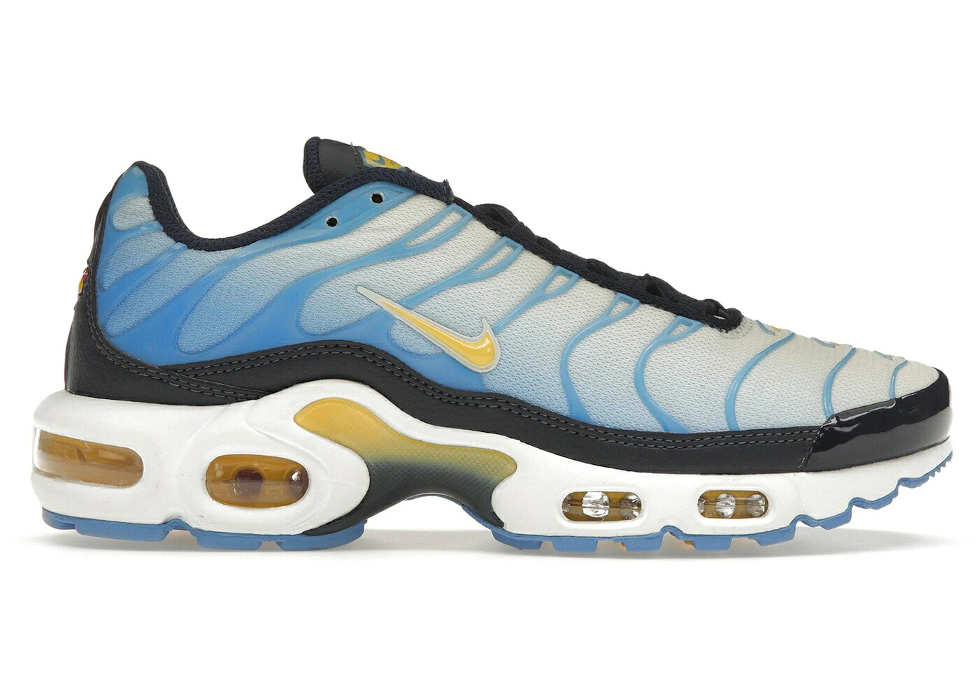 ナイキ マックス 青碧 青色 ゴールド エアマックスプラス WOMEN\u0027S スニーカー レディース NIKE AIR MAX PLUS UNIVERSITY BLUE TOPAZ GOLD (WOMEN\u0027S) / UNIVERSITY BLUE COCONUT MILK レディース靴-スニーカー