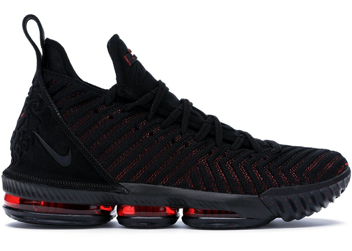 ナイキ レブロン フレッシュ 黒色 ブラック 赤 レッド スニーカー メンズ NIKE LEBRON 16 FRESH BRED / BLACK BLACK UNIVERSITY RED