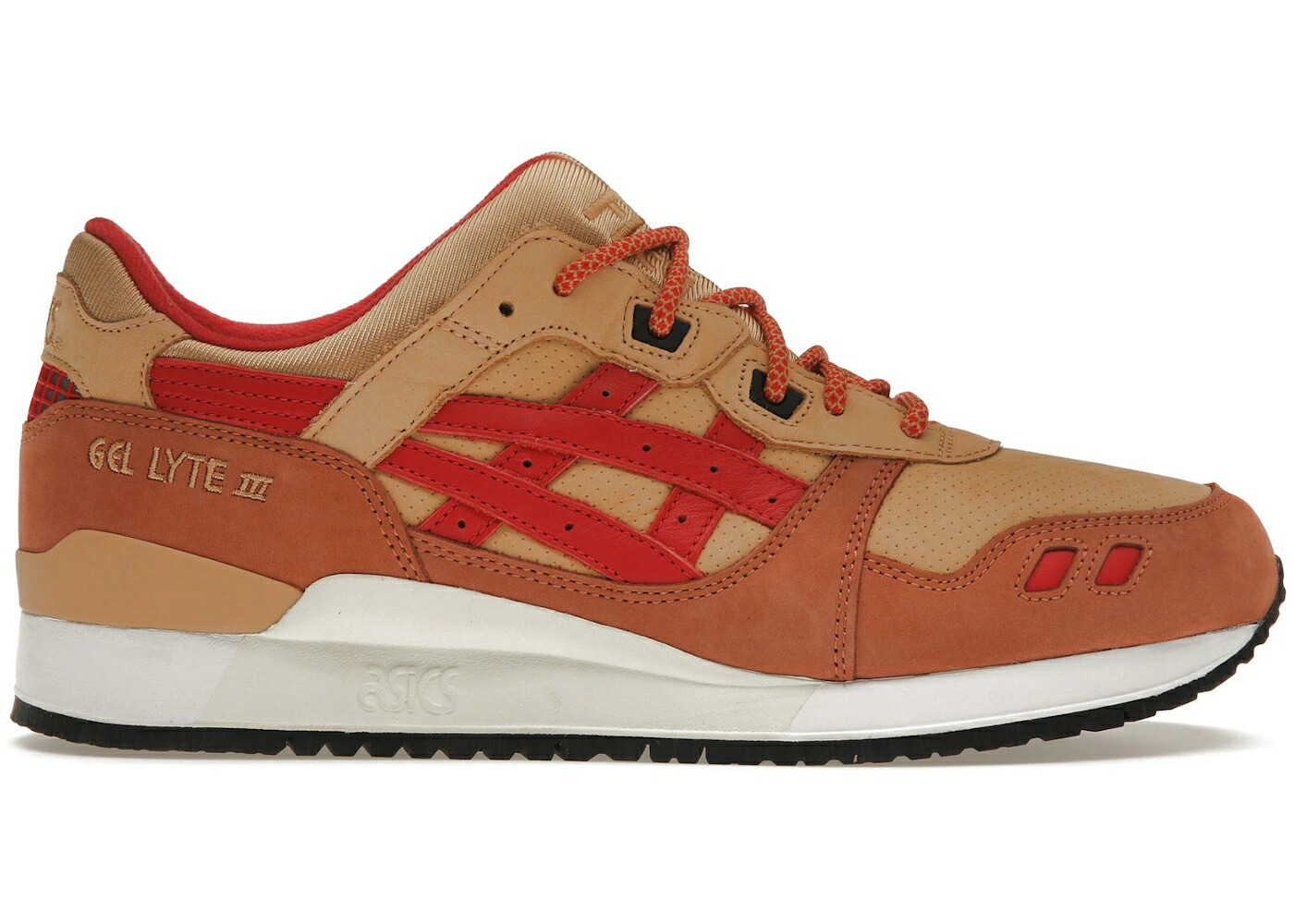 アシックス ゲルライト ボックス 茶色 ブラウン 赤 レッド '07 スニーカー メンズ ASICS GEL-LYTE III REMASTERED KITH MARVEL X-MEN GAMBIT OPENED BOX (TRADING CARD NOT INCLUDED) / TAN BROWN RED画像