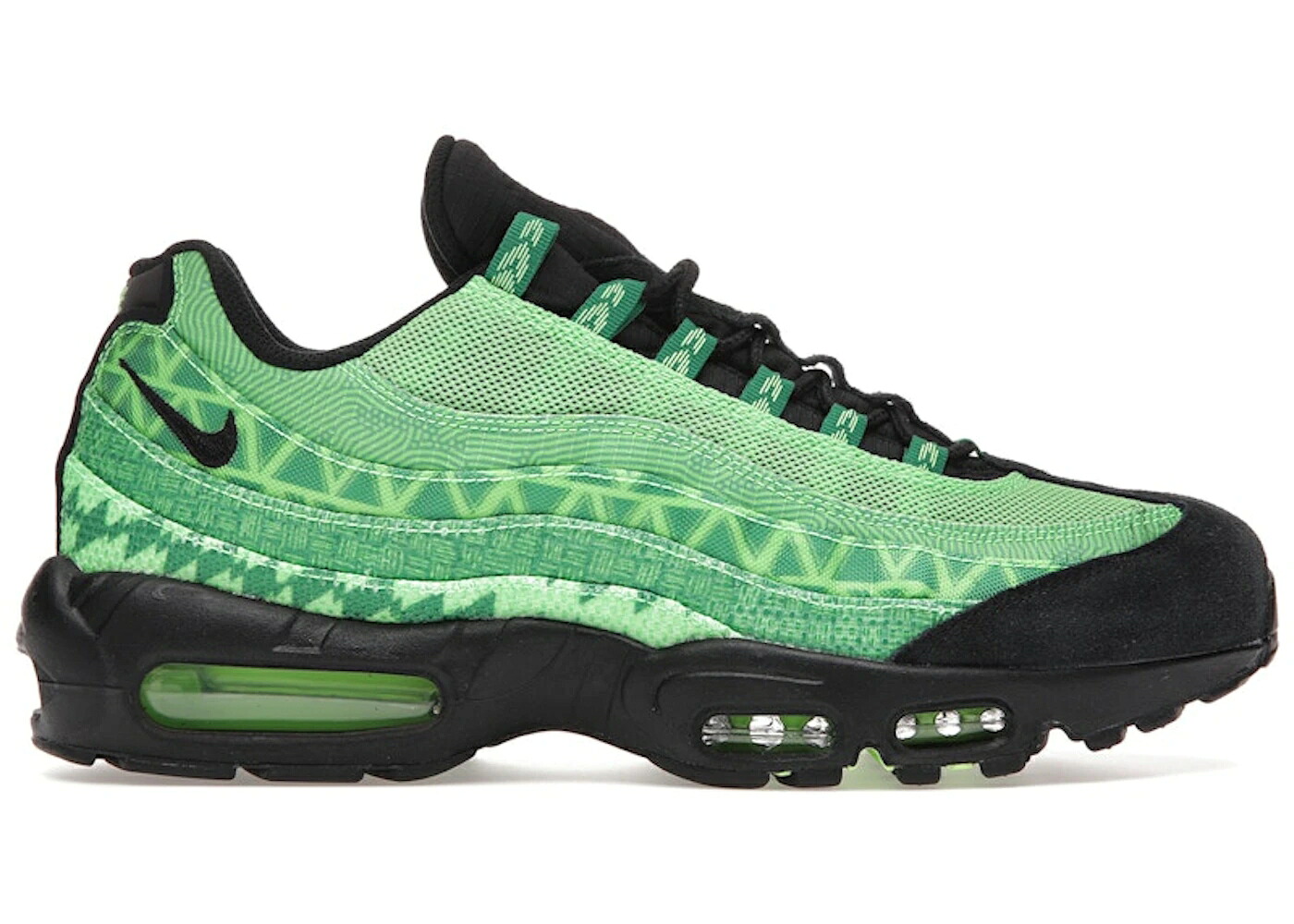ナイキ マックス 緑 グリーン 黒色 ブラック ライム 白色 ホワイト エアマックス スニーカー メンズ NIKE AIR MAX 95 NAIJA / PINE GREEN BLACK SUB LIME WHITE