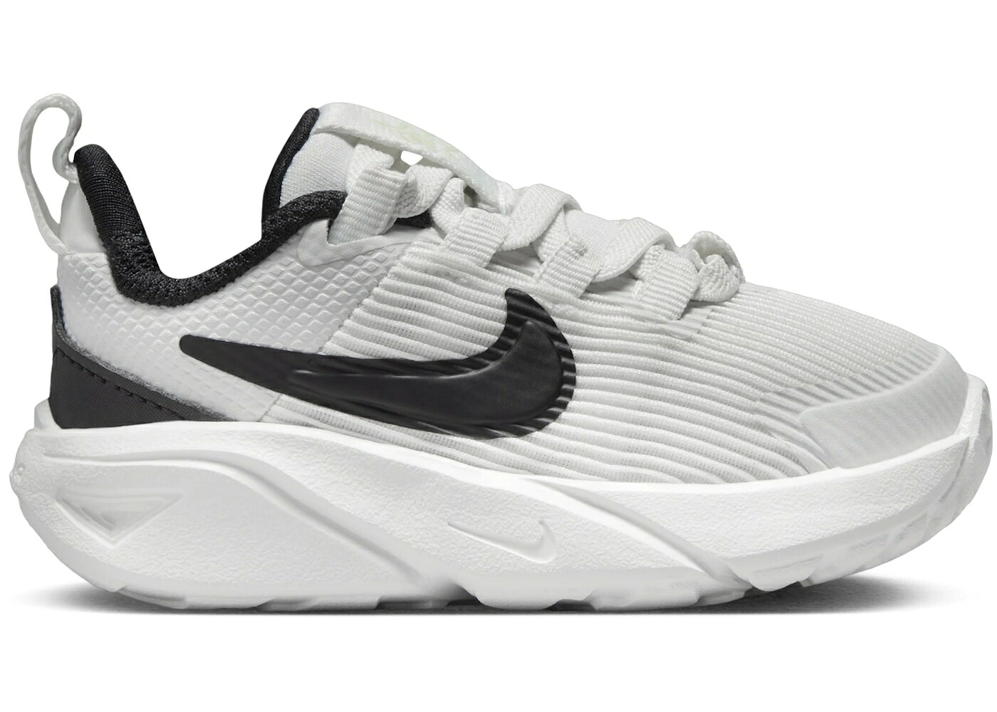 ナイキ 白色 ホワイト 黒色 ブラック ジュニア キッズ NIKE STAR RUNNER 4 SUMMIT WHITE BARELY VOLT BLACK (TD) / SUMMIT WHITE BARELY VOLT WHITE