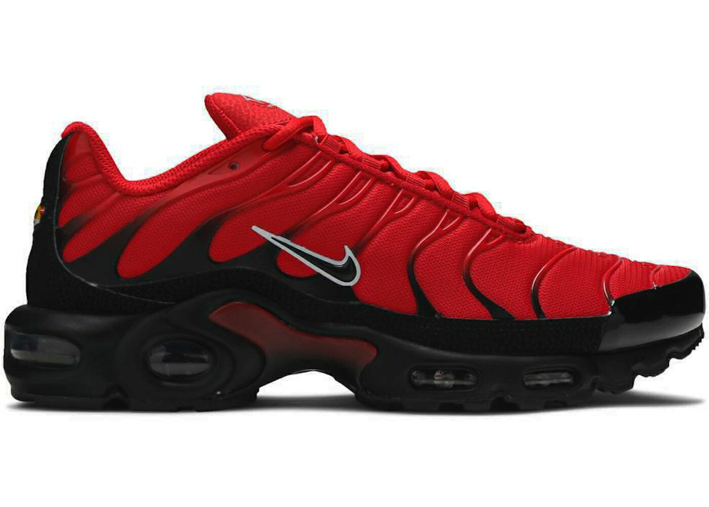ナイキ マックス 赤 レッド 黒色 ブラック 白色 ホワイト エアマックスプラス スニーカー メンズ NIKE AIR MAX PLUS TN UNIVERSITY RED / UNIVERSITY RED BLACK WHITE