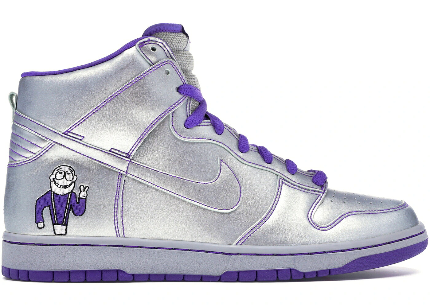 ナイキ エスビー ダンク ご機嫌 しろがね色 しろがね色 ダンクハイ JR. スニーカー メンズ NIKE SB DUNK HIGH DINOSAUR / METALLIC SILVER METALLIC SILVER