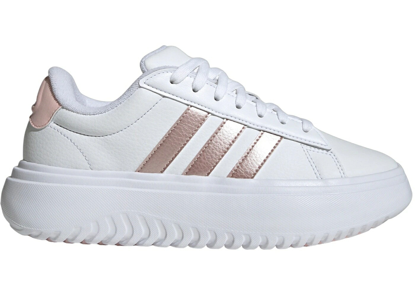 アディダス 地べた 厚地の外套 白いこと 白いこと サクラ色 MET. WOMEN\u0027S スニーカー レディース ADIDAS GRAND COURT PLATFORM CLOUD WHITE SANDY PINK (WOMEN\u0027S) / CLOUD WHITE SANDY PINK MET.