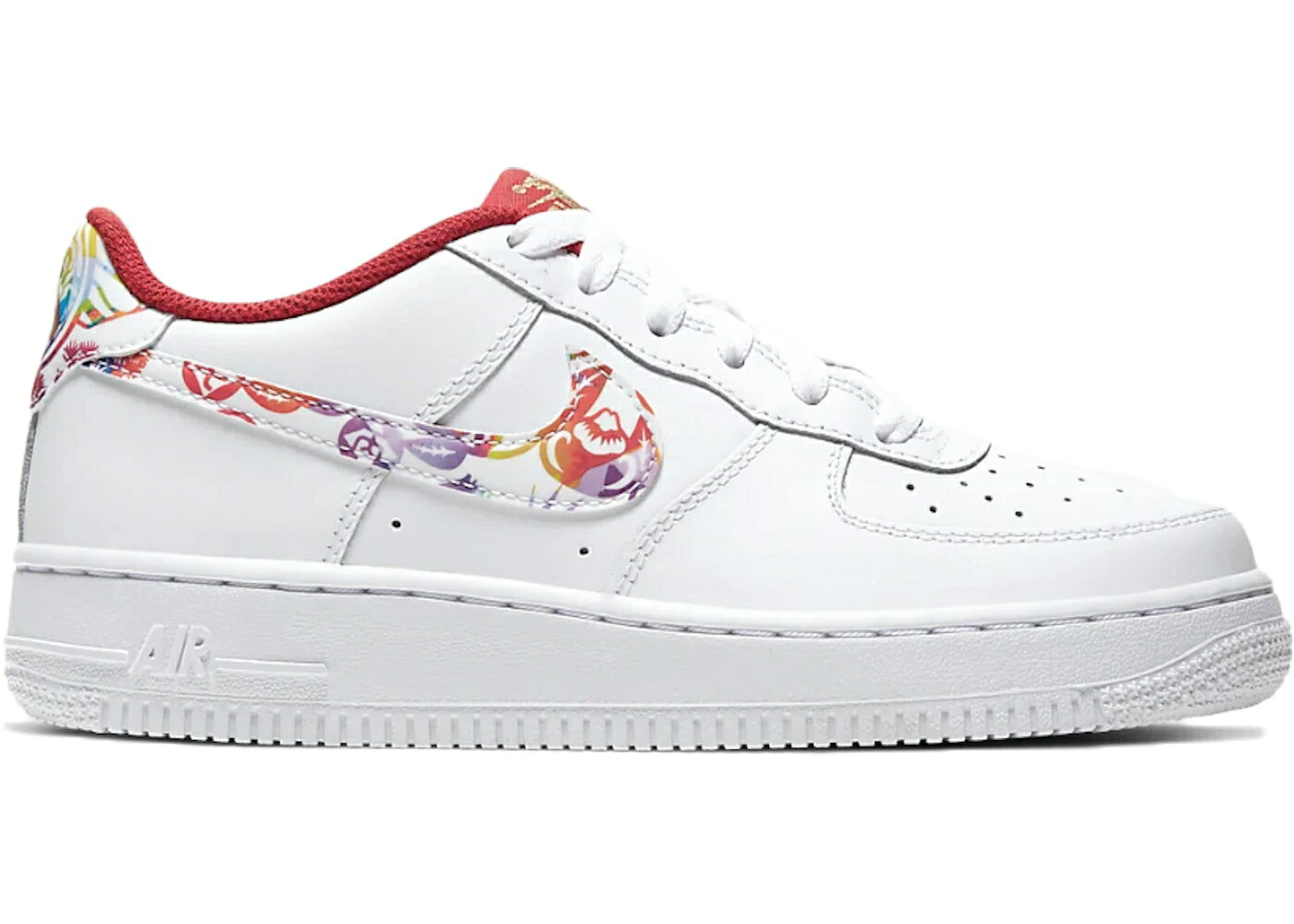 ナイキ 白いこと 白いこと ゴールド 空軍 お坊っちゃん キッズ NIKE AIR FORCE 1 CHINESE NEW YEAR (2020) (GS) / WHITE WHITE METALLIC GOLD MULTI もの言う花 マタニティ スニーカー