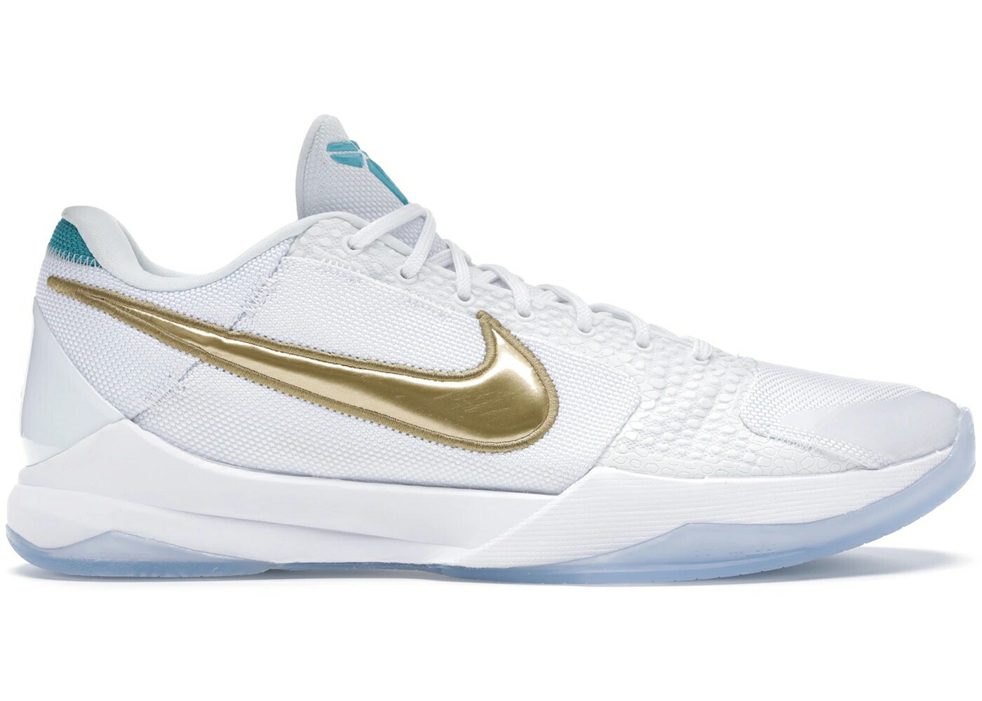 ナイキ コービー プロトロ アンディフィーテッド 白色 ホワイト ゴールド スニーカー メンズ NIKE KOBE 5 PROTRO UNDEFEATED WHAT IF WHITE / WHITE METALLIC GOLD TEAL