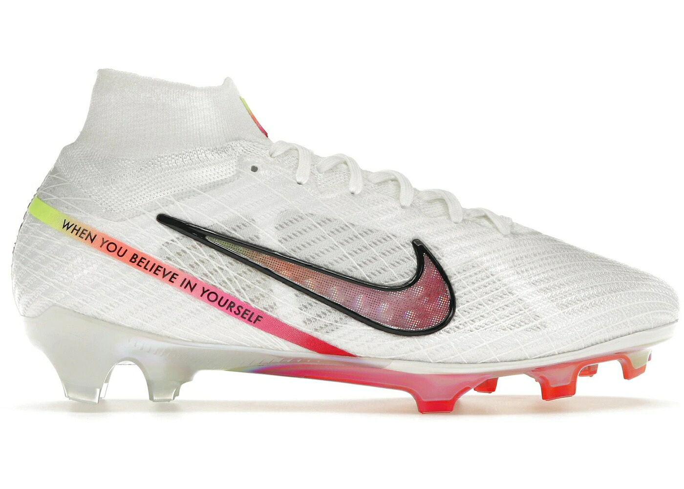 ナイキ ズーム エリート 白色 ホワイト 黒色 ブラック スニーカー メンズ NIKE ZOOM MERCURIAL SUPERFLY 9 ELITE FG MARCUS RASHFORD BETTER BELIEVE IT / WHITE BLACK