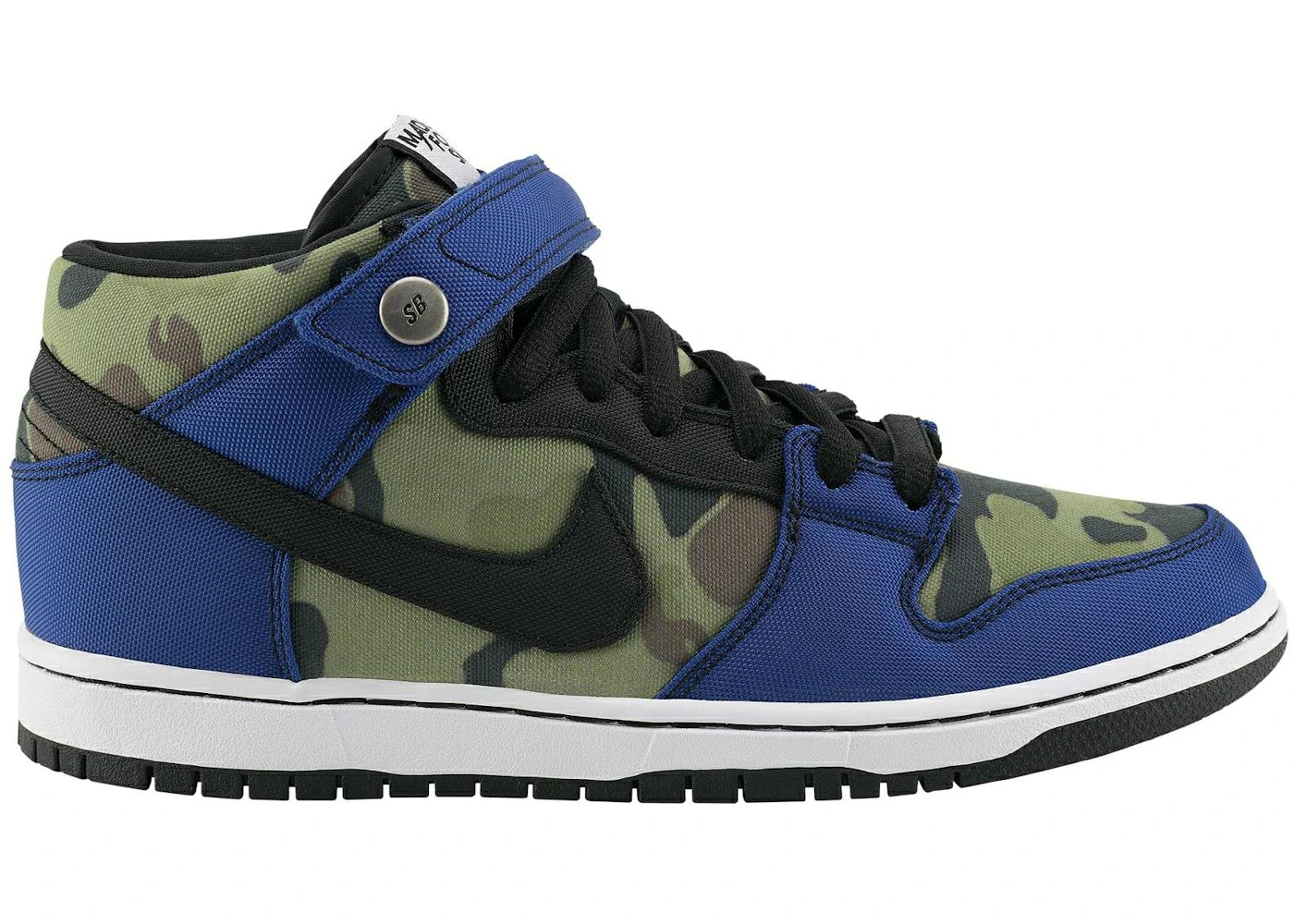 ナイキ エスビー ダンク ミッド スケート 黒色 ブラック 白色 ホワイト スニーカー メンズ NIKE SB DUNK MID MADE FOR SKATE / OLD ROYAL BLACK WHITE|スニケス