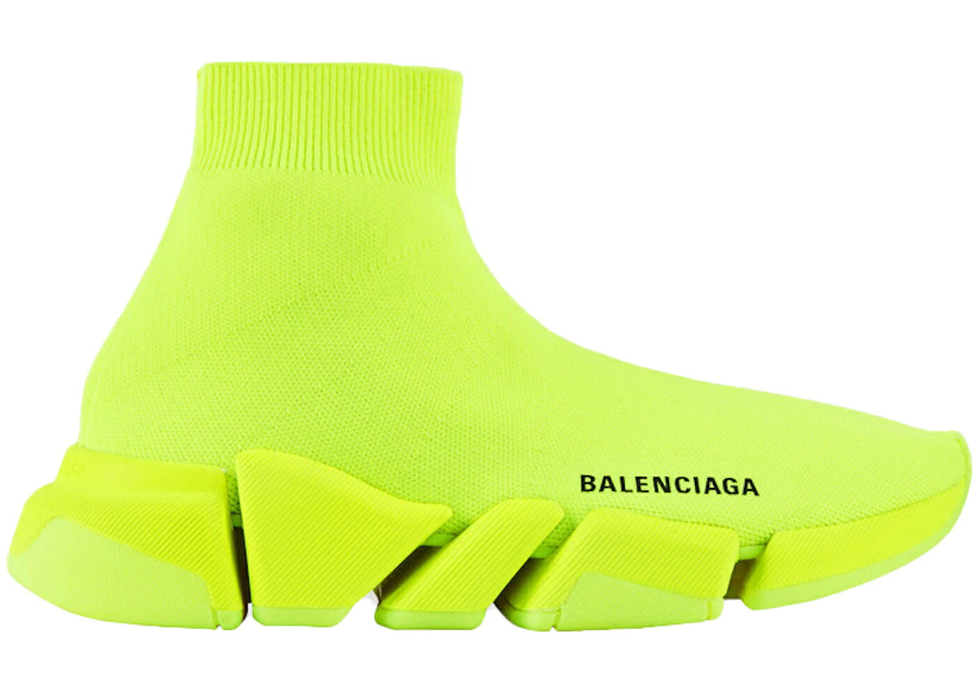 バレンシアガ 素早さ 黄味がかった 黄色 2.0 スニーカー メンズ BALENCIAGA SPEED FLUO YELLOW /