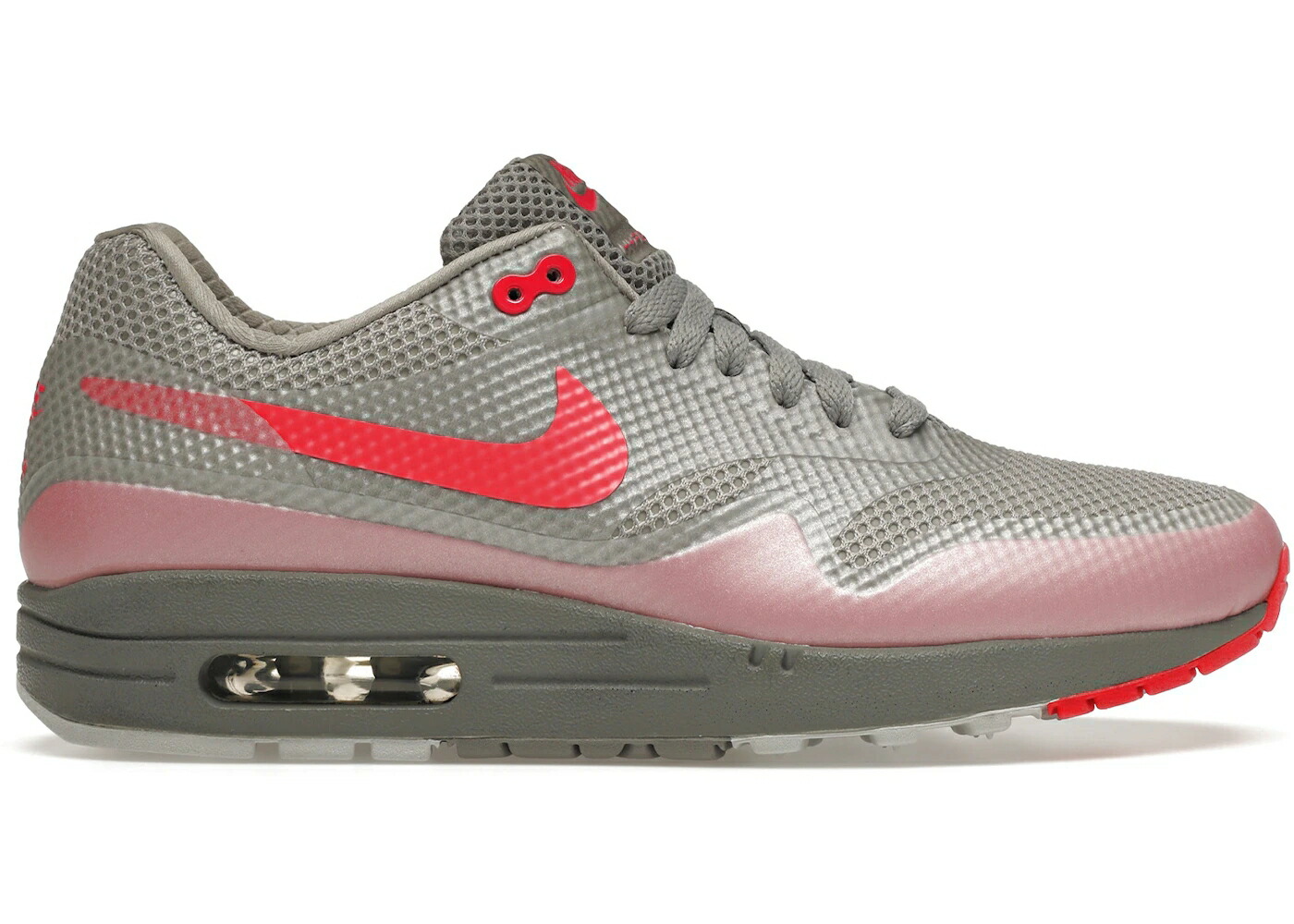 ナイキ マックス ハイパーフューズ プレミアム 灰色 グレー 赤 レッド エアマックス スニーカー メンズ NIKE AIR MAX 1 HYPERFUSE PREMIUM GREY SOLAR RED / MEDIUM GREY SOLAR RED NEUTRAL